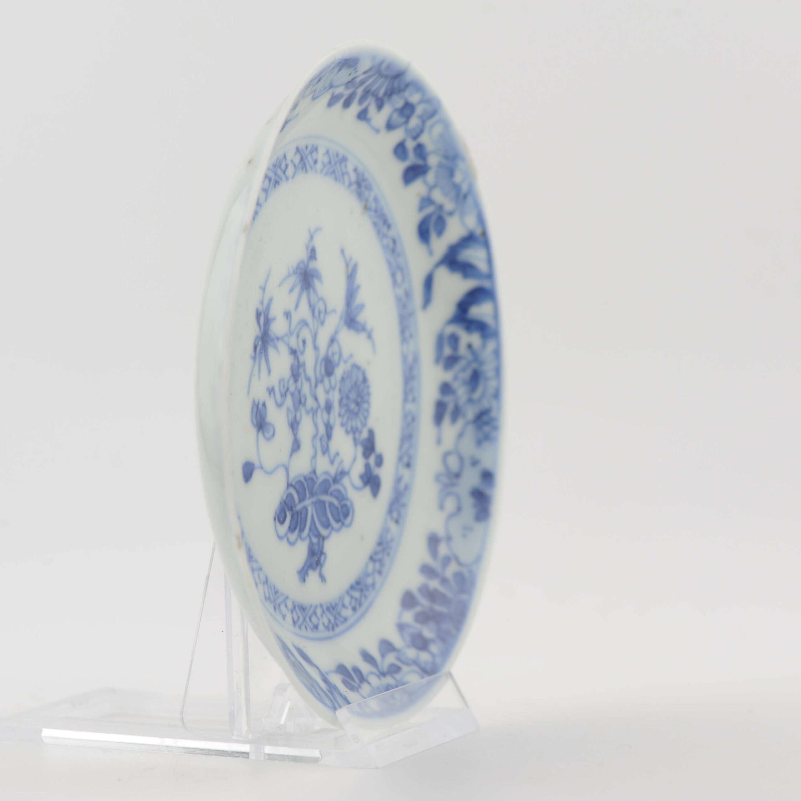 Antique Yongzheng 18C Chinese Porcelain Dish / Plate China unMarked Base - Image 8