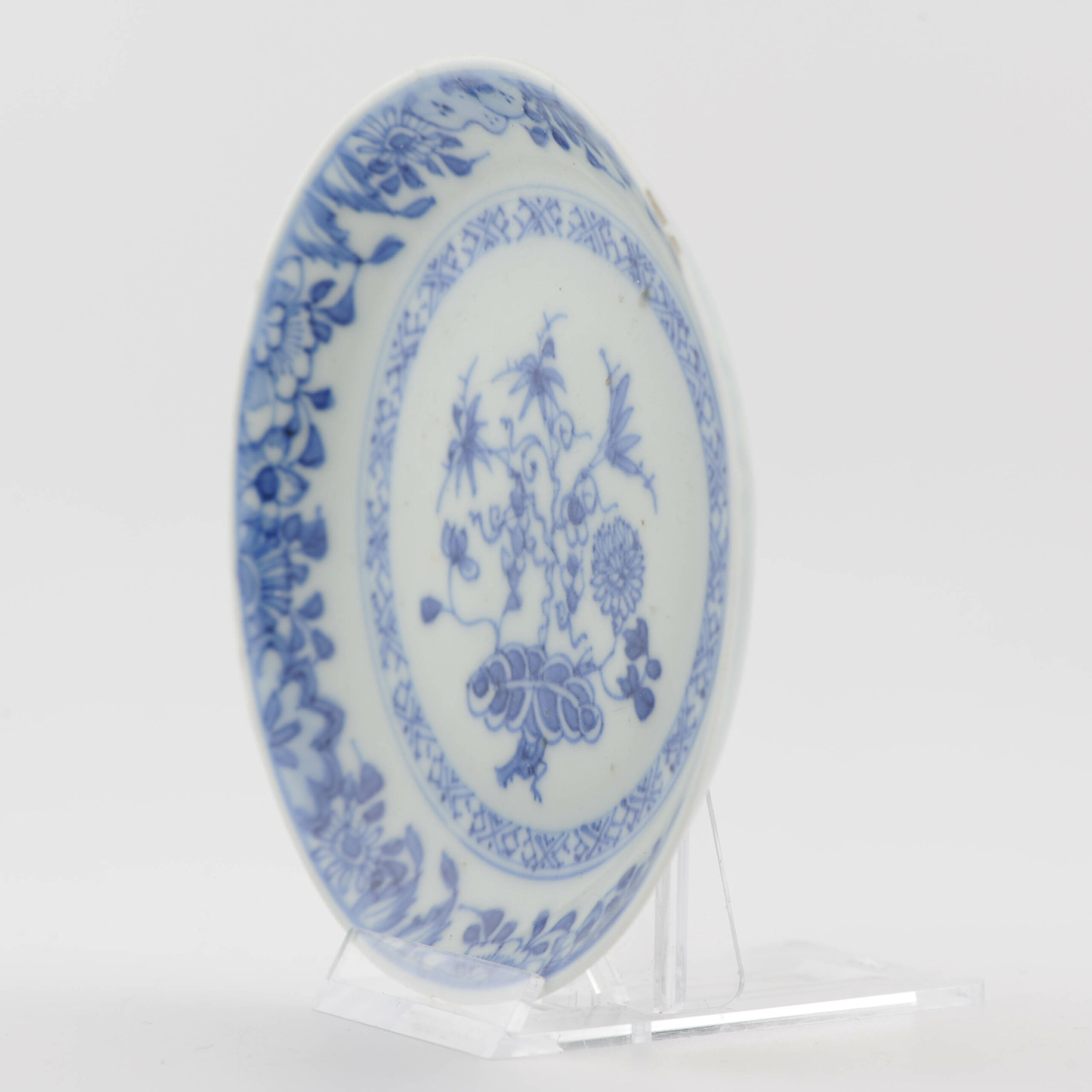 Antique Yongzheng 18C Chinese Porcelain Dish / Plate China unMarked Base - Image 11