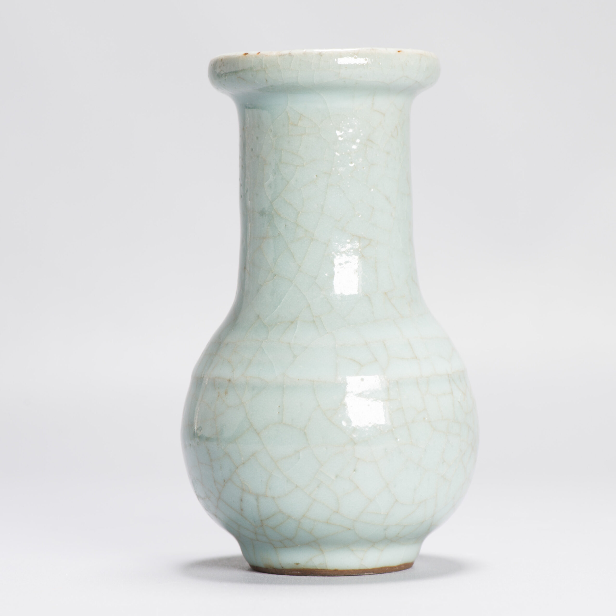 Antique 18/19C Chinese Porcelain Ge/Guan Vase Green China Monochrome - Image 9