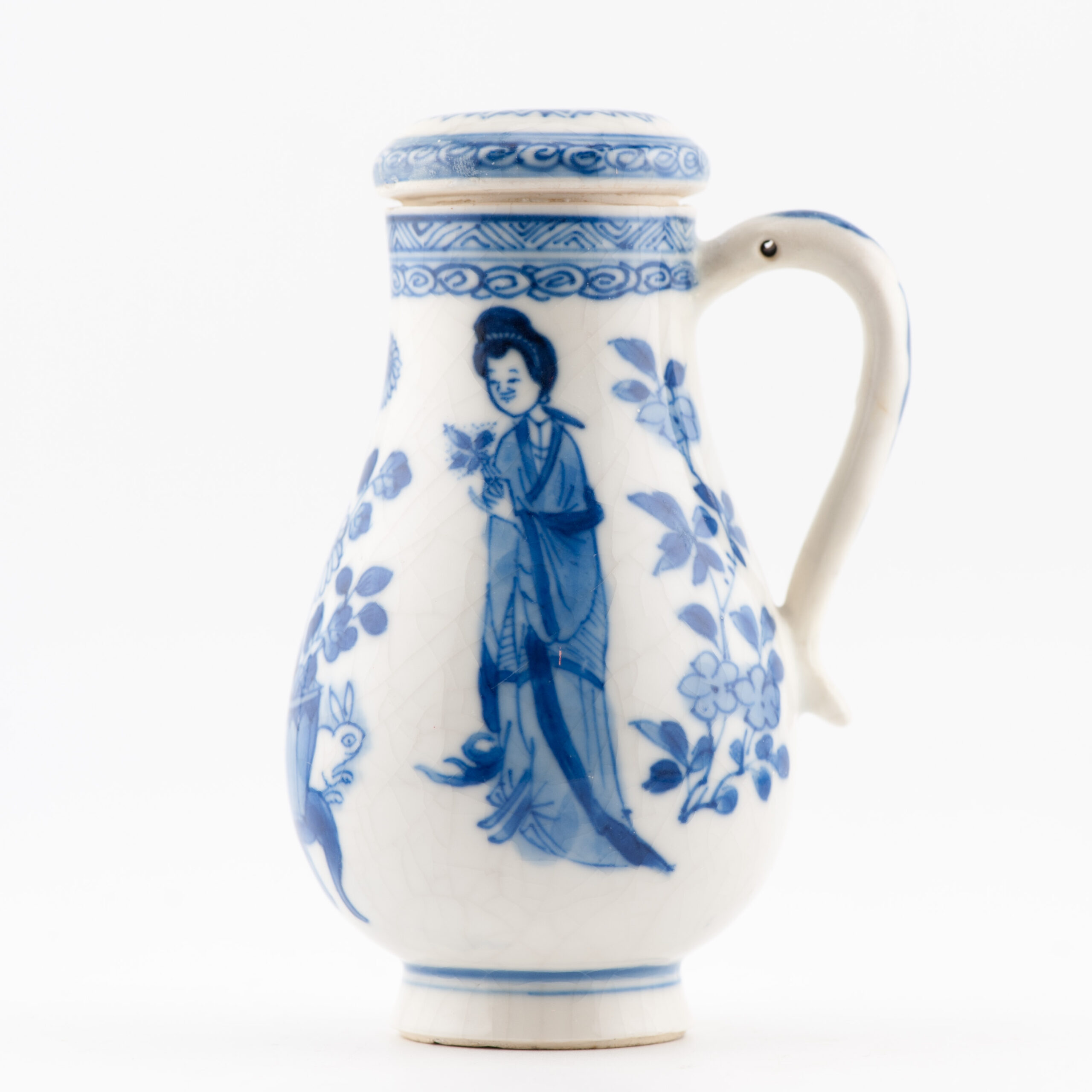 Antique 1700 Chinese Porcelain Kangxi period Jar Marked Blue & White China - Image 5
