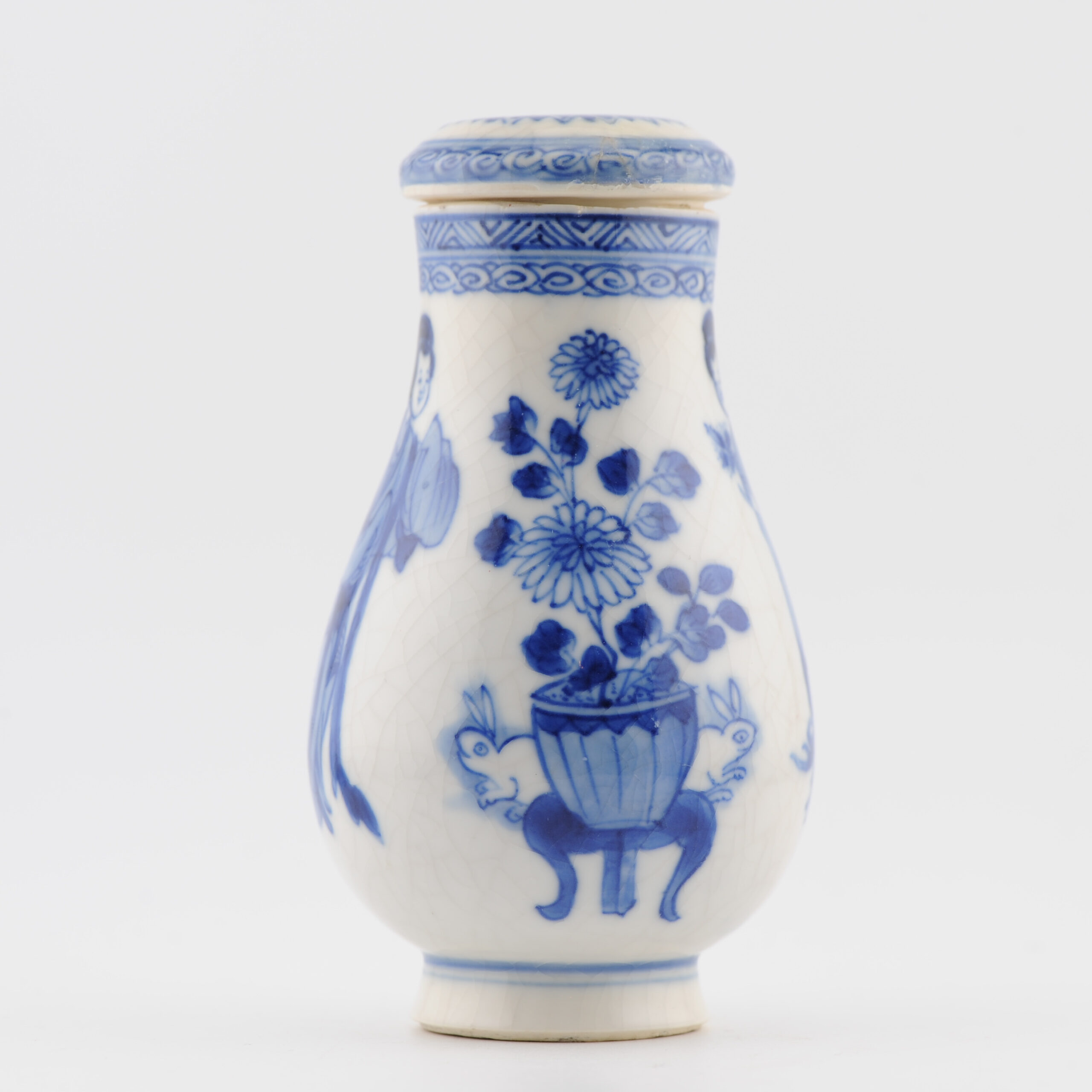 Antique 1700 Chinese Porcelain Kangxi period Jar Marked Blue & White China - Image 14