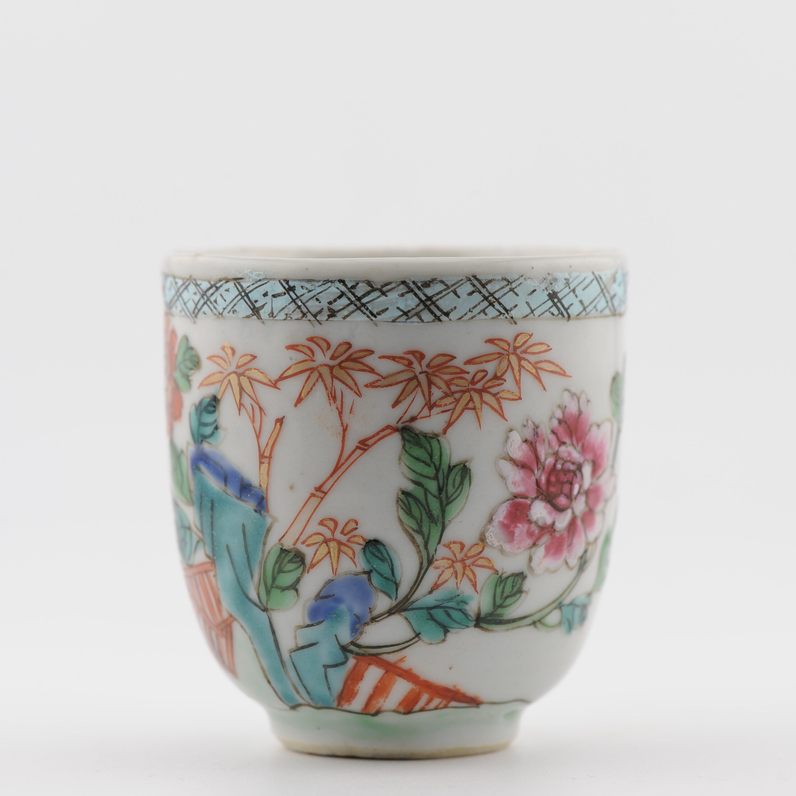 Antique Chinese Coffee Cup Flowers Yonzheng/Qianlong Porcelain - Image 11