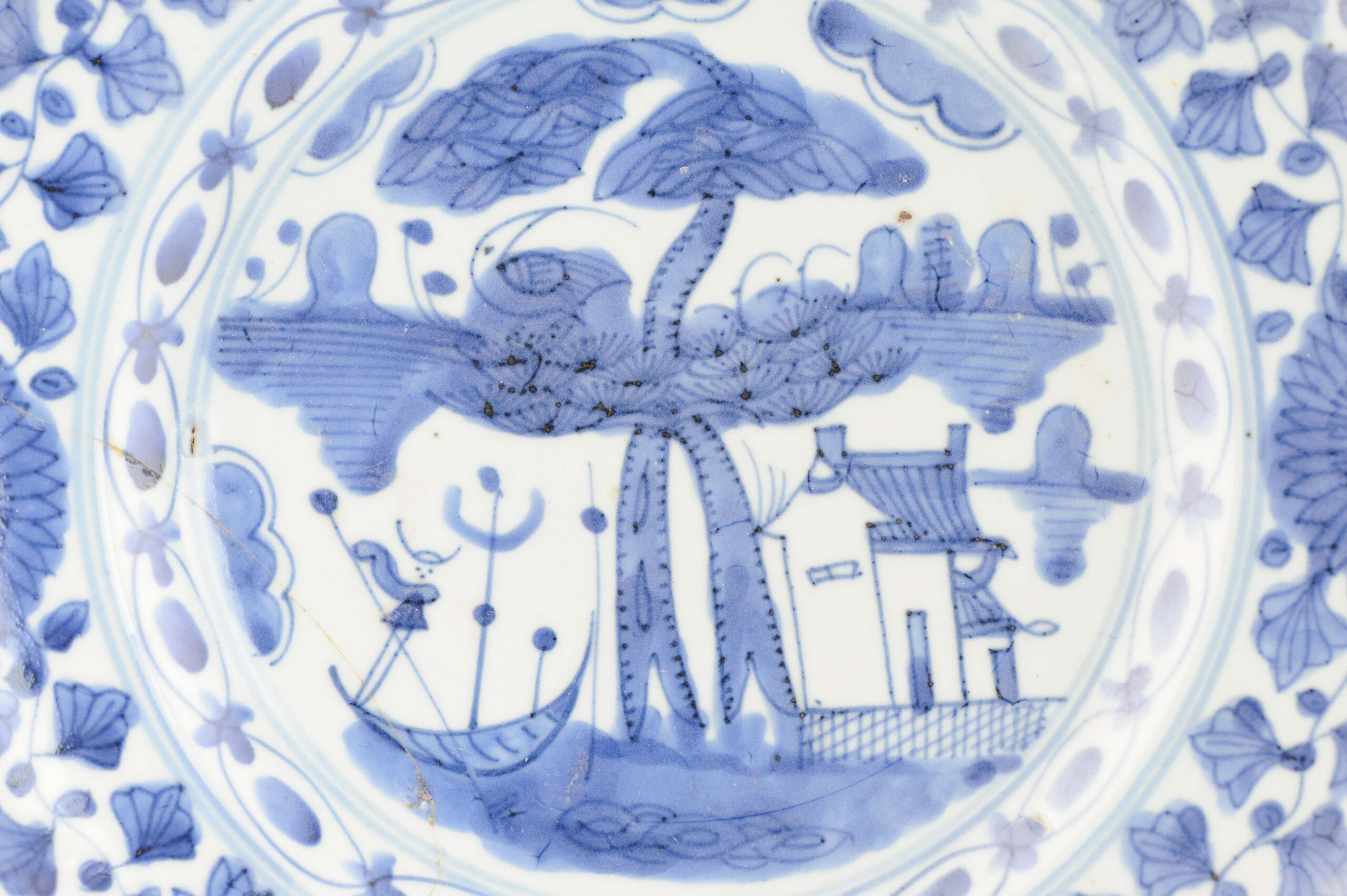 Antique Chinese Porcelain 19C Plate China Antique Kitchen Qing Dehua - Image 6