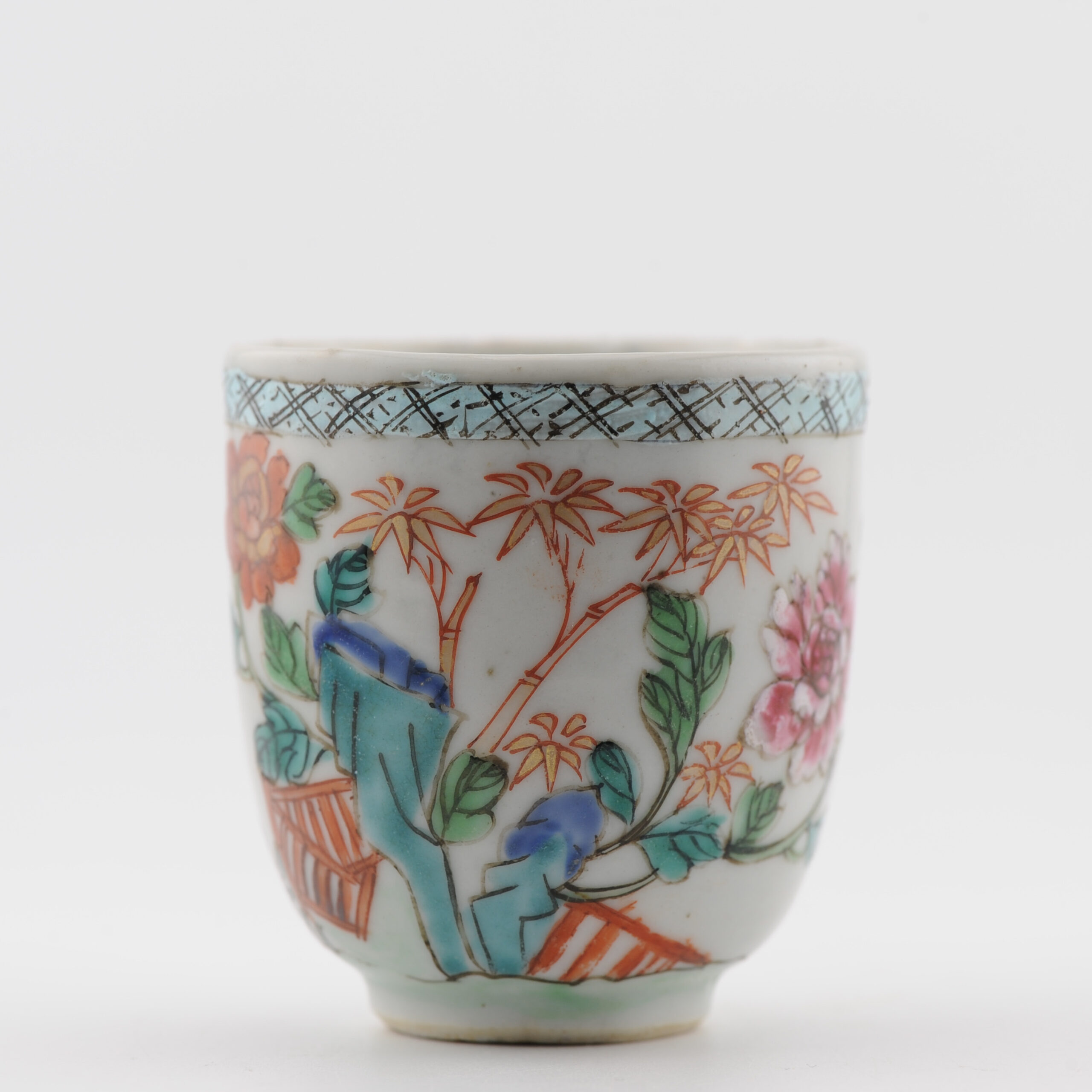 Antique Chinese Coffee Cup Flowers Yonzheng/Qianlong Porcelain - Image 12