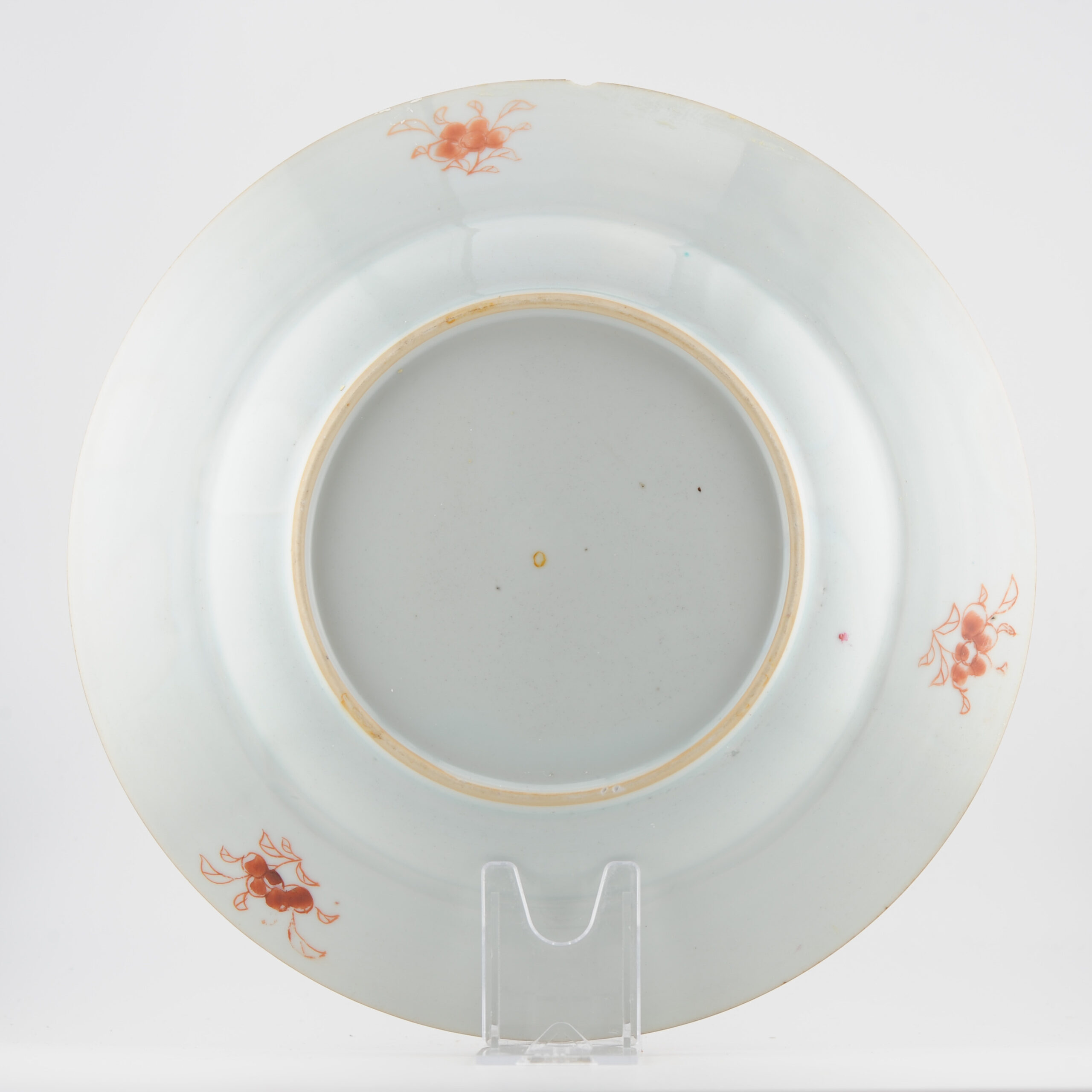 Large Antique Chinese Porcelain Plate Dish Peacock Fencai Yonzheng Porcelain - Image 10