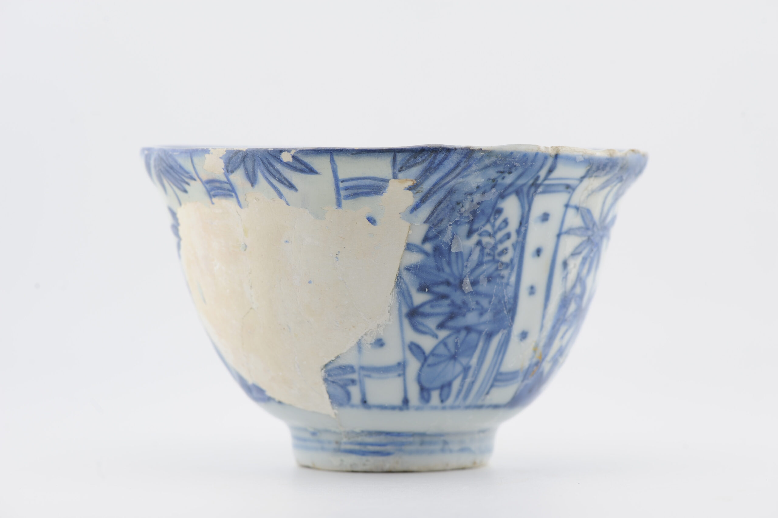 Antique Chinese Wanli Period Porcelain Ming/Transitional Kraak Crow Cup Bowl - Image 8