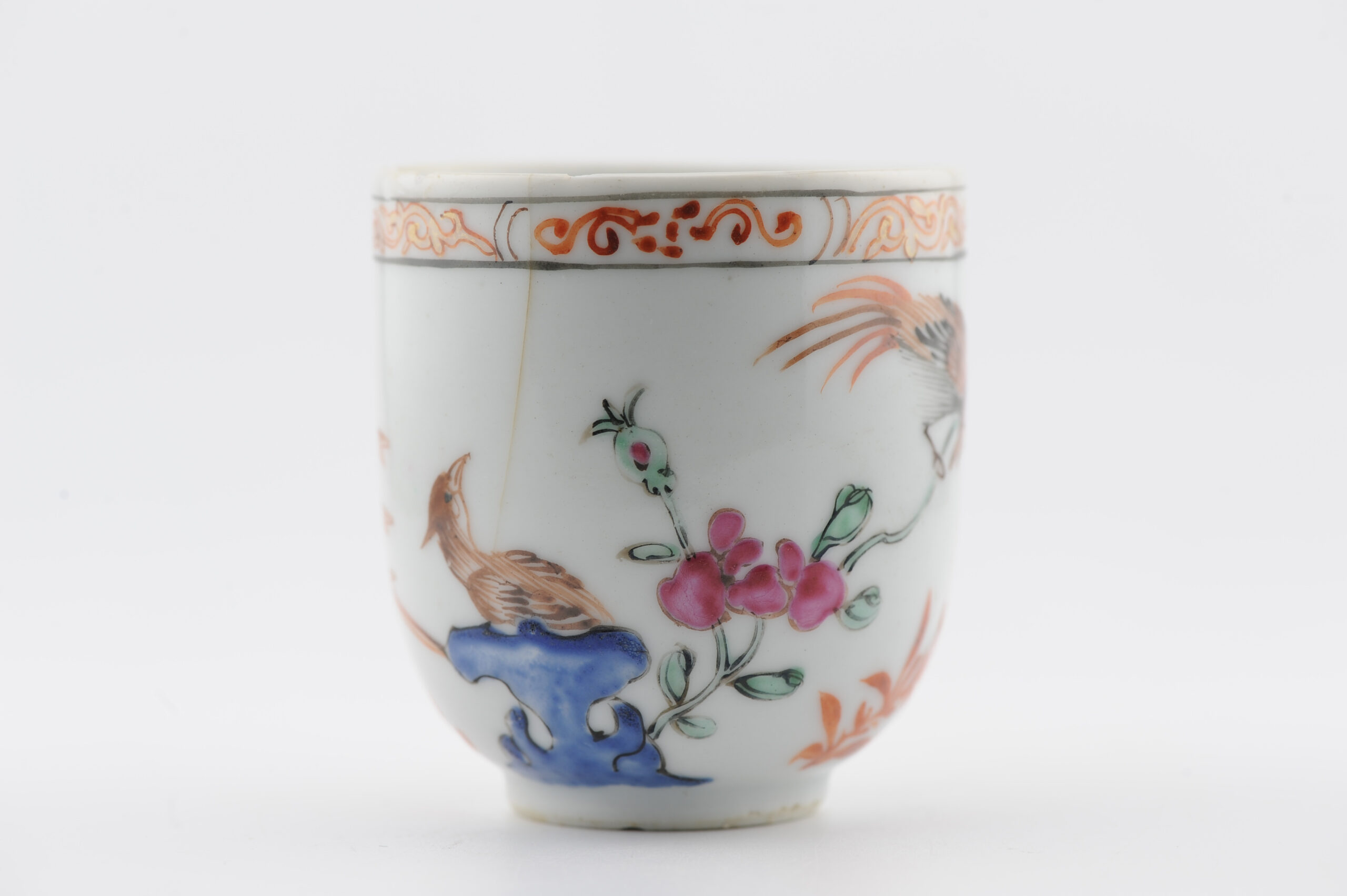 Antique Chinese Tea / Coffee Cup Flowers Yonzheng Porcelain China Rare