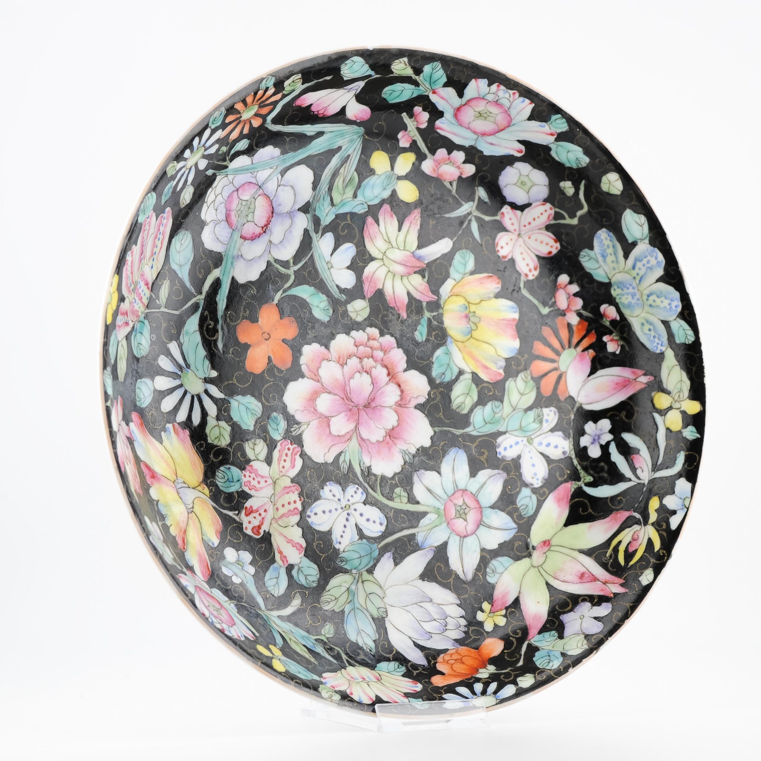 Antique 19th c Chinese Porcelain Marked Millefiori Plate Guangxu PEriod - Image 7