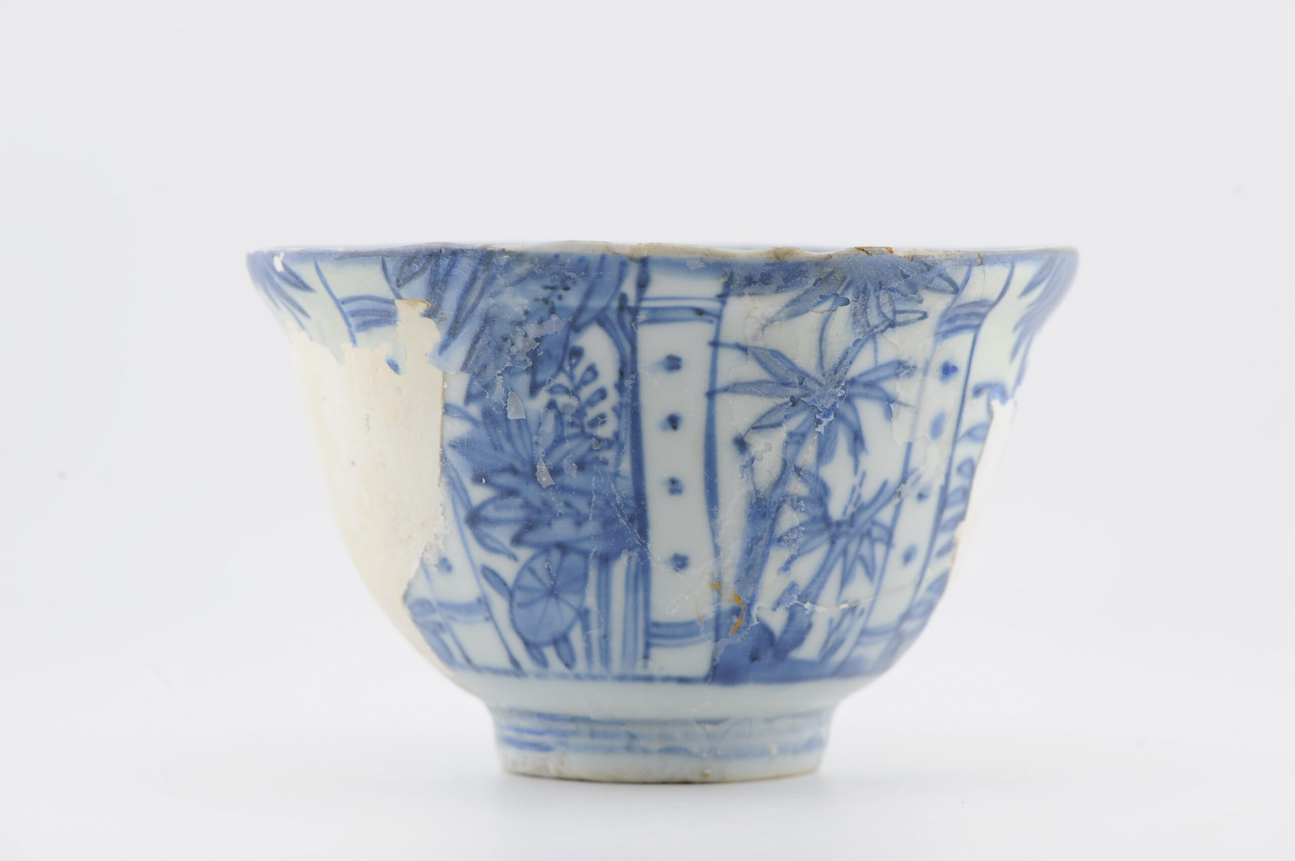 Antique Chinese Wanli Period Porcelain Ming/Transitional Kraak Crow Cup Bowl - Image 7