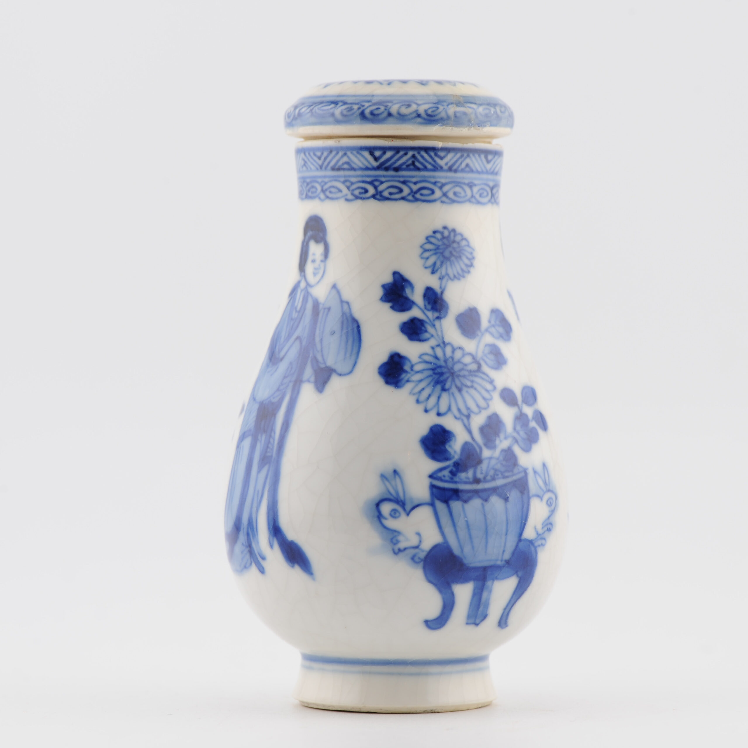 Antique 1700 Chinese Porcelain Kangxi period Jar Marked Blue & White China - Image 13