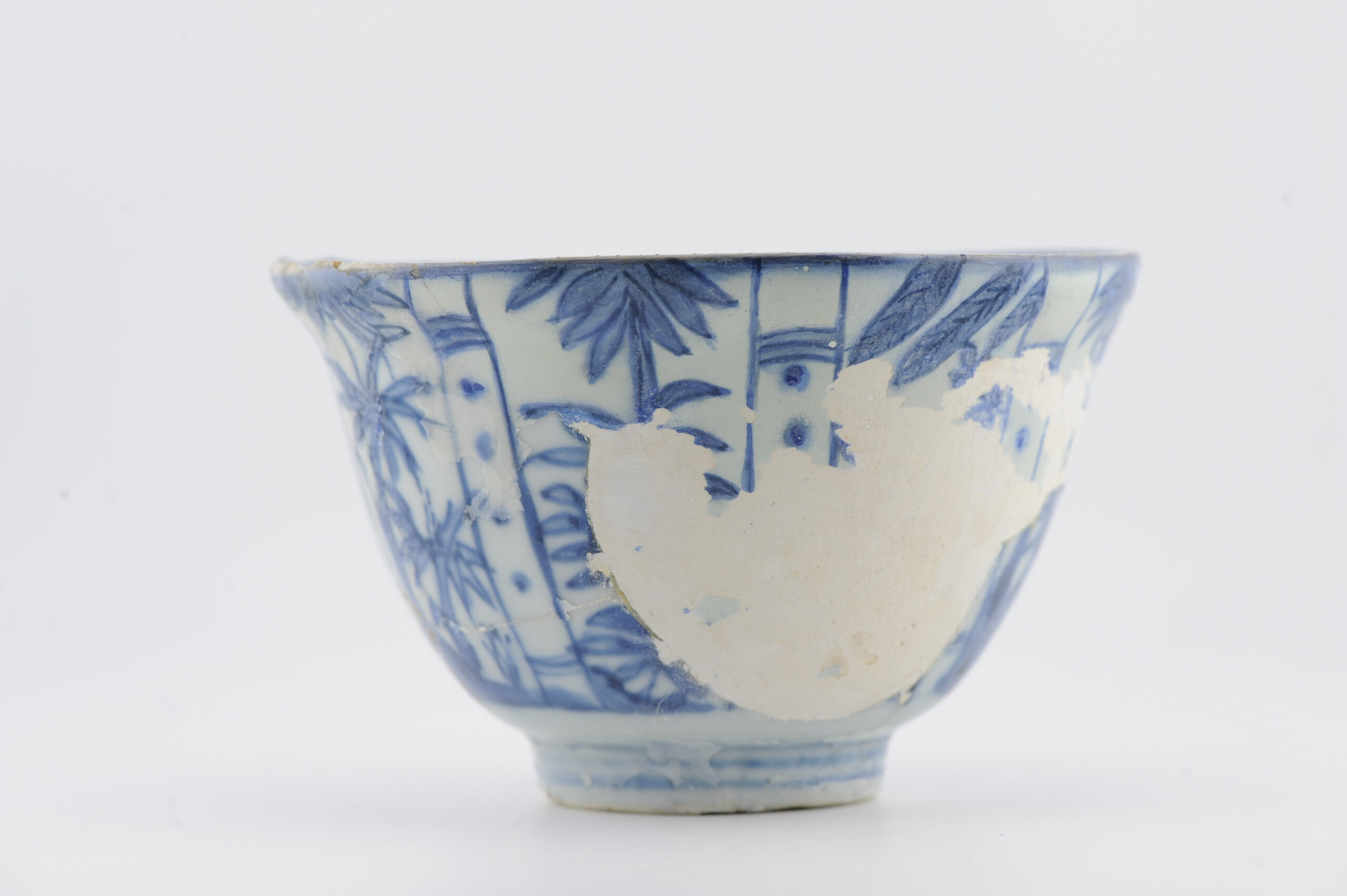 Antique Chinese Wanli Period Porcelain Ming/Transitional Kraak Crow Cup Bowl - Image 5