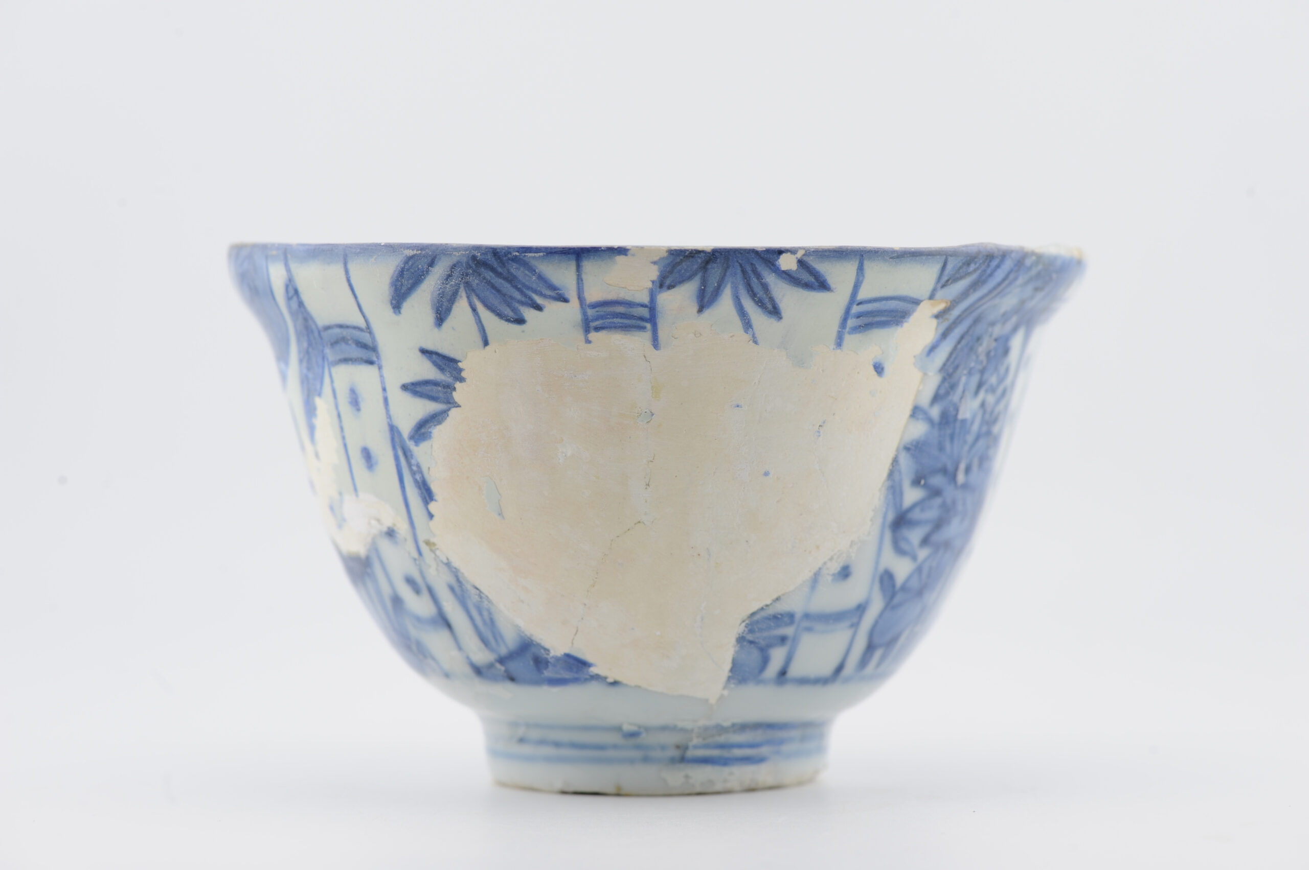 Antique Chinese Wanli Period Porcelain Ming/Transitional Kraak Crow Cup Bowl - Image 9