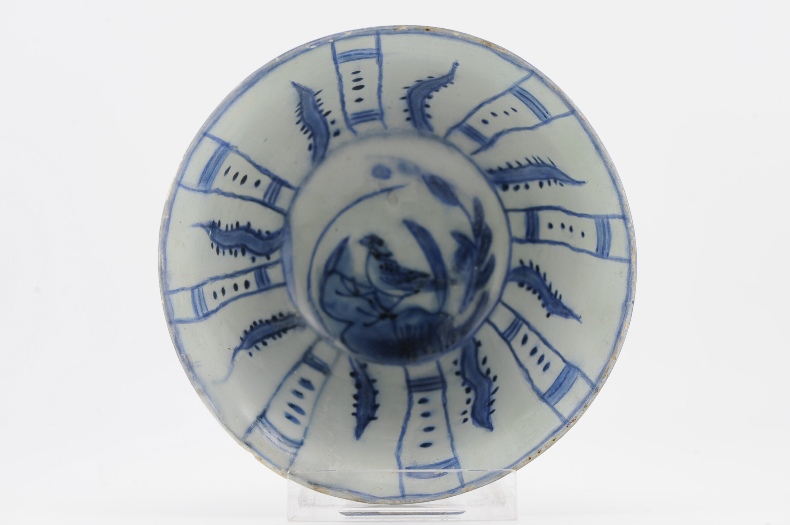 Antique Chinese Wanli Period Porcelain Ming/Transitional Kraak Crow Cup Bowl - Image 4