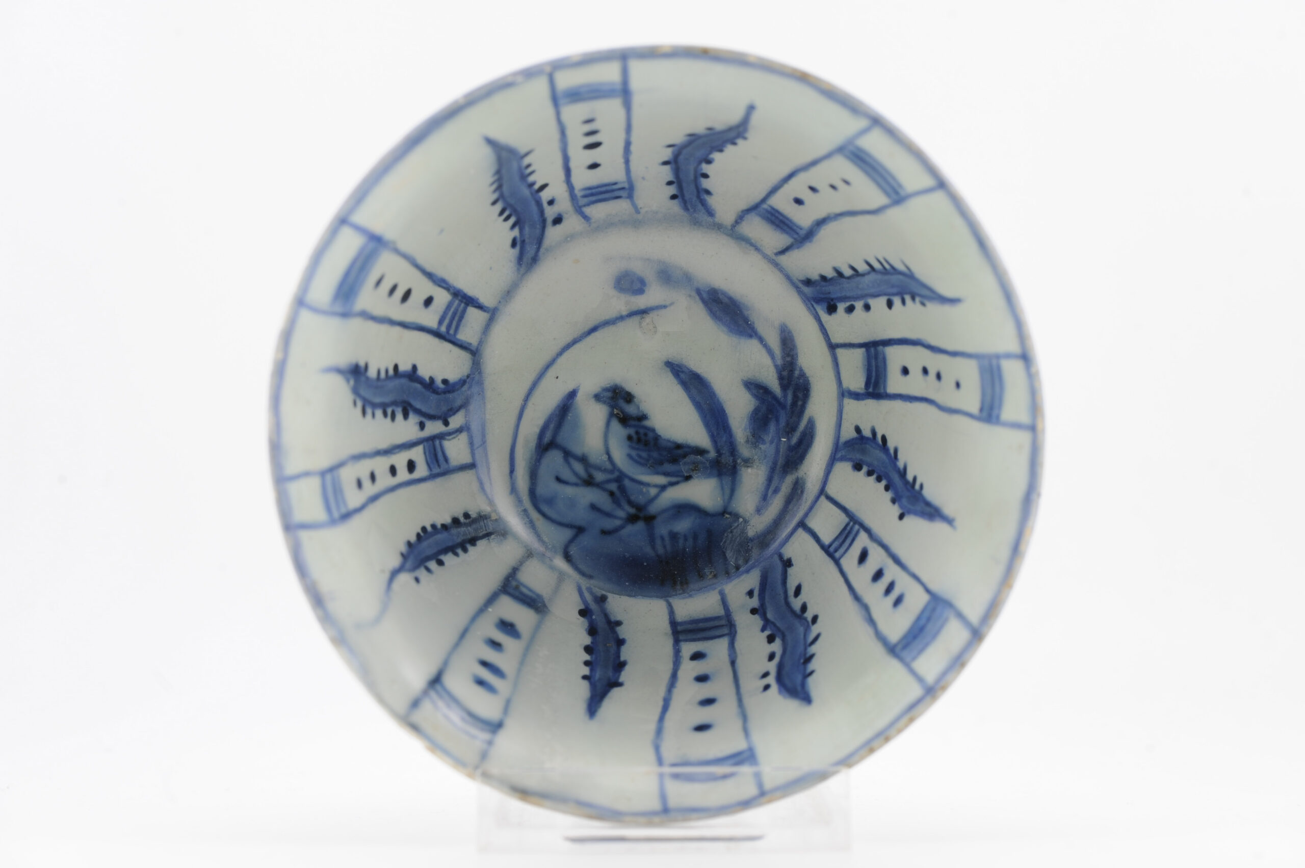 Antique Chinese Wanli Period Porcelain Ming/Transitional Kraak Crow Cup Bowl - Image 3