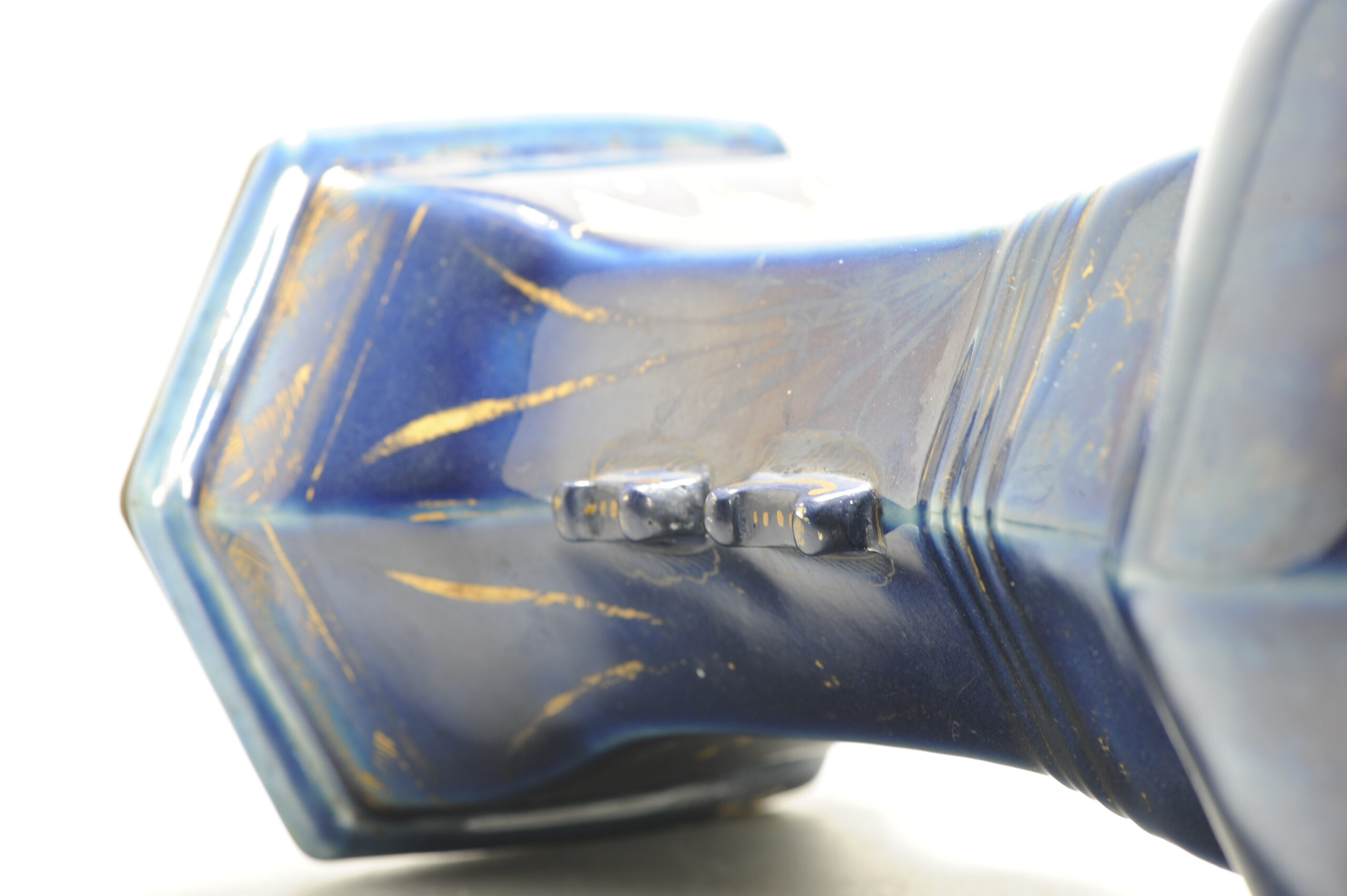 Antique Chinese Porcelain 18th century Vase Qing Dynasty Powder Blue - Image 15