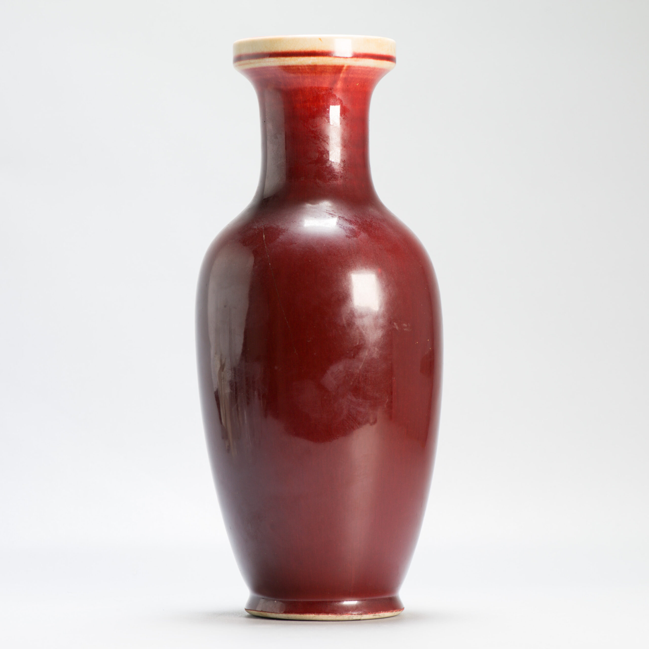 Antique 18/19C Chinese Porcelain Langyao/Sang de Bouef Vase Red - Image 10