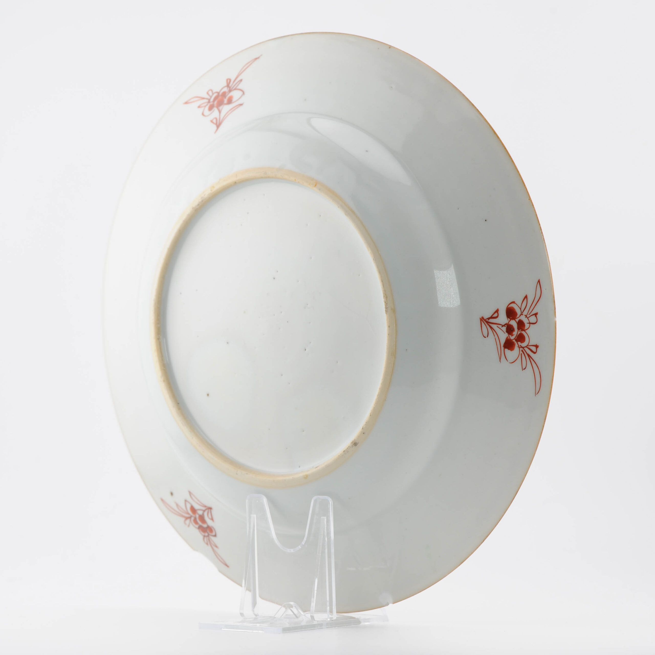 Top Level Antique Chinese Porcelain Kangxi/Yongzheng Period Rose Plate Dish - Image 8