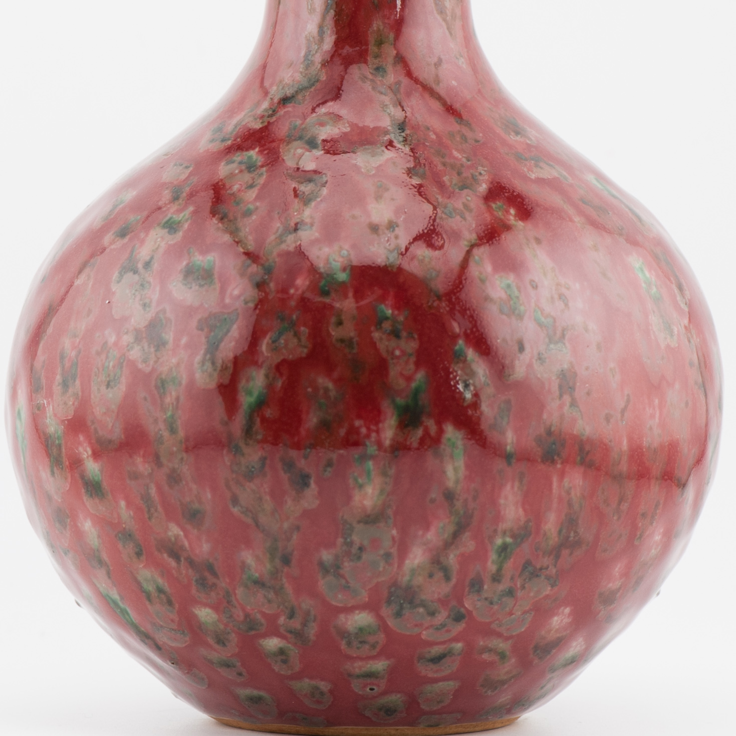 A Chinese flambé-glazed bottle vase 19/20C with six-character Mark - Image 9