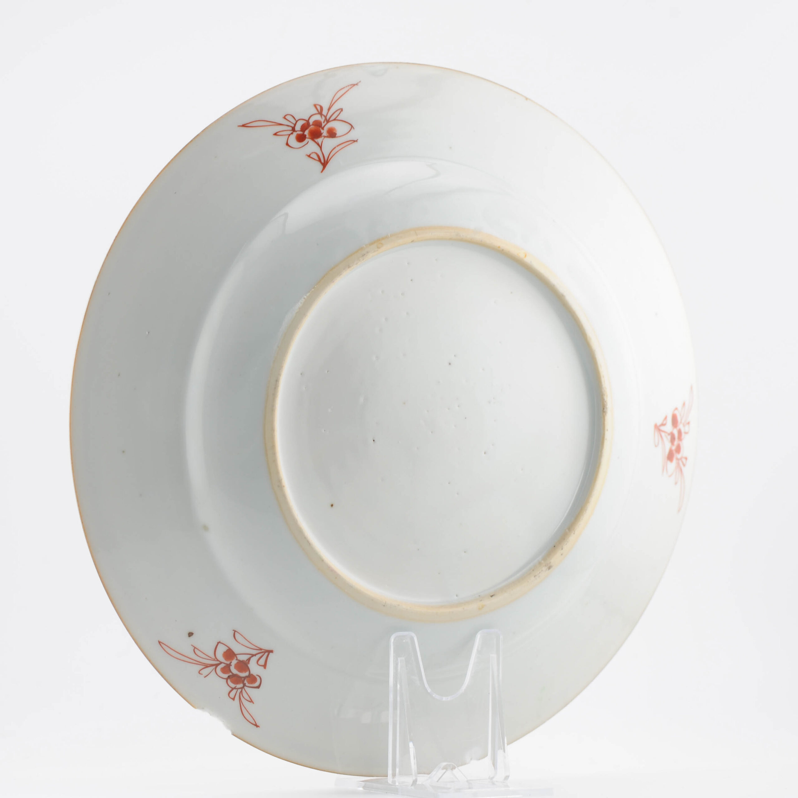 Top Level Antique Chinese Porcelain Kangxi/Yongzheng Period Rose Plate Dish - Image 10