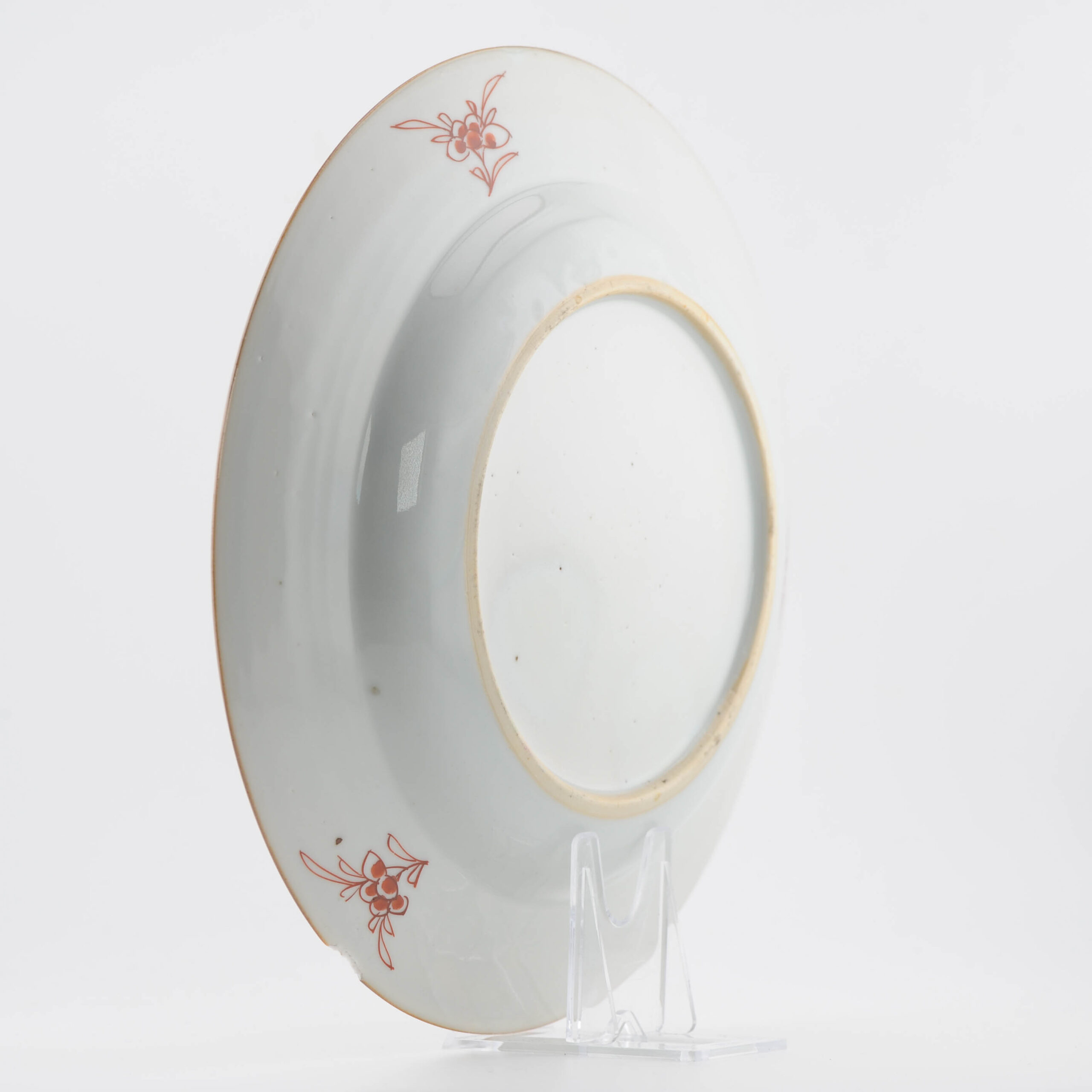Top Level Antique Chinese Porcelain Kangxi/Yongzheng Period Rose Plate Dish - Image 11