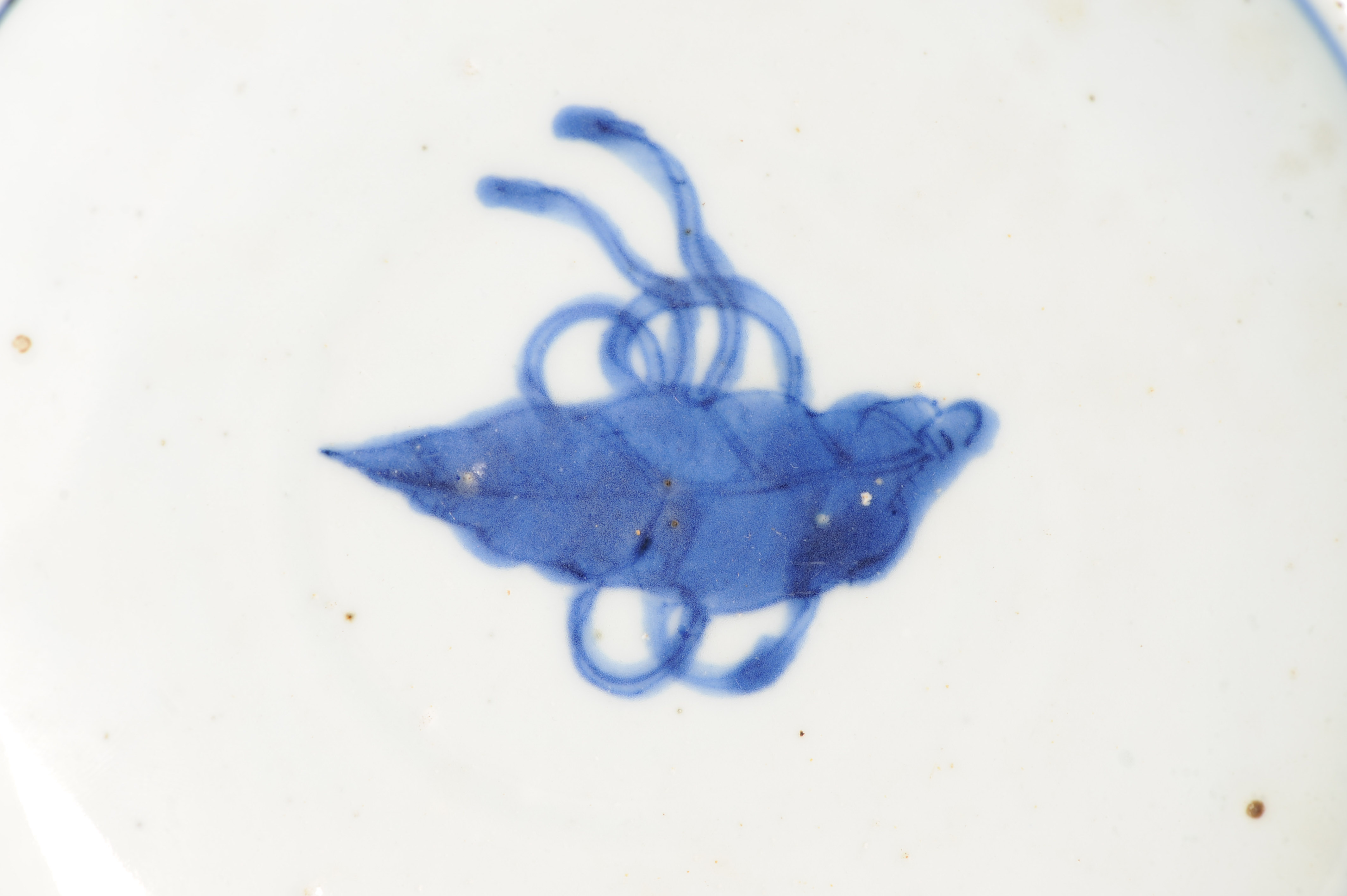 Antique Wanli / Tianqi Ming Chinese Porcelain Kosometsuke Plate Leaf - 图片 3