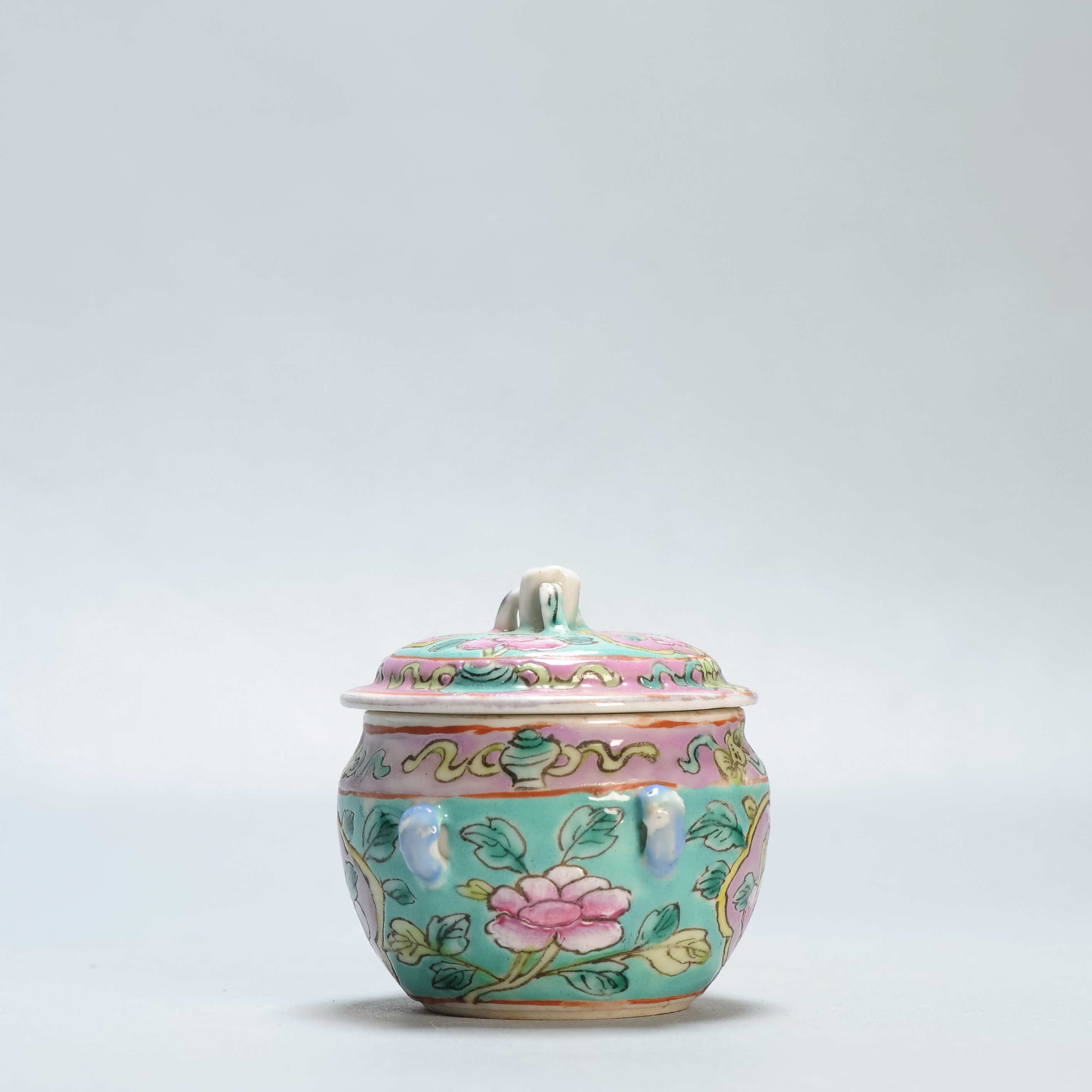Antique 19c Chinese Porcelain Straits Kamcheng Tureen Miniature China - Image 10