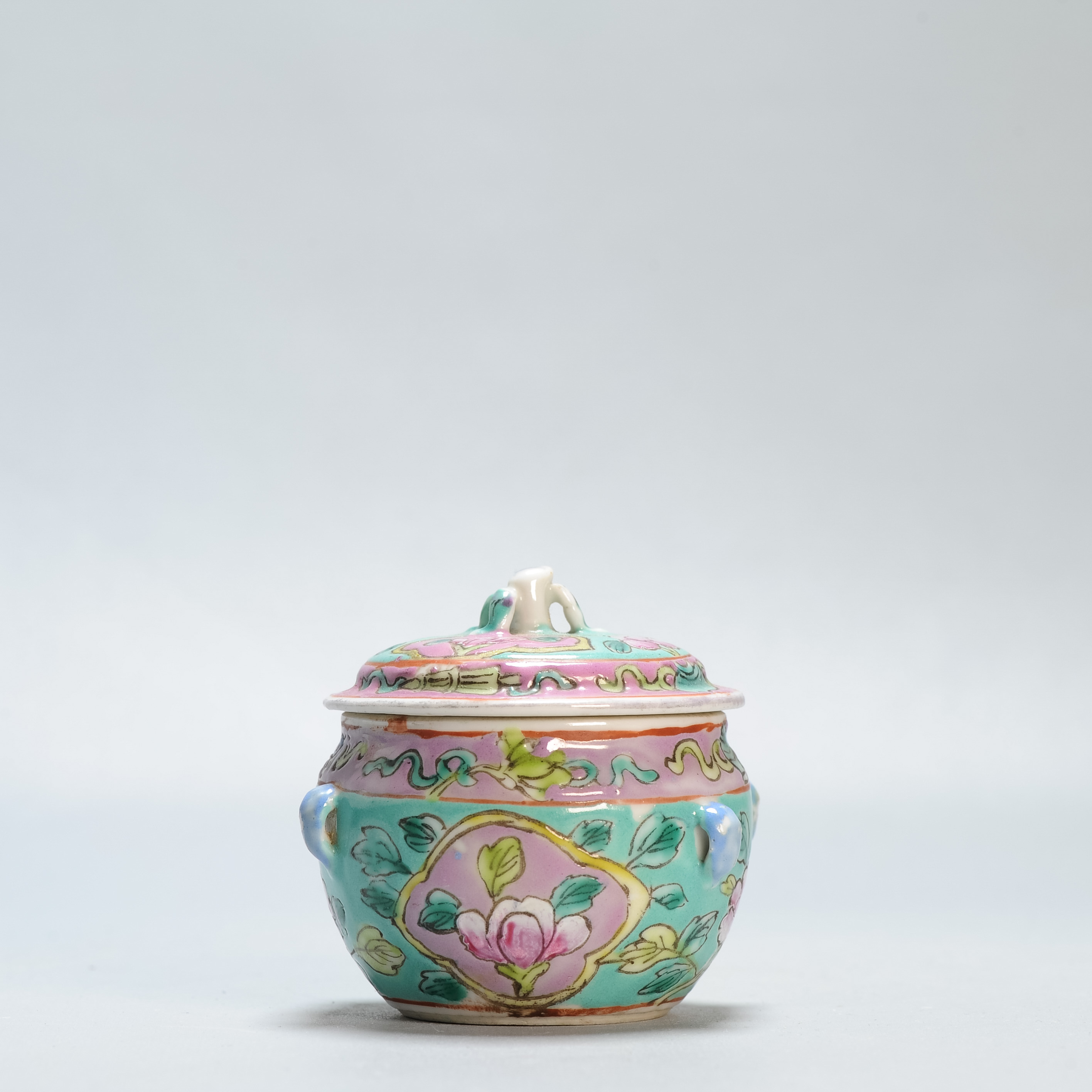Antique 19c Chinese Porcelain Straits Kamcheng Tureen Miniature China - Image 13