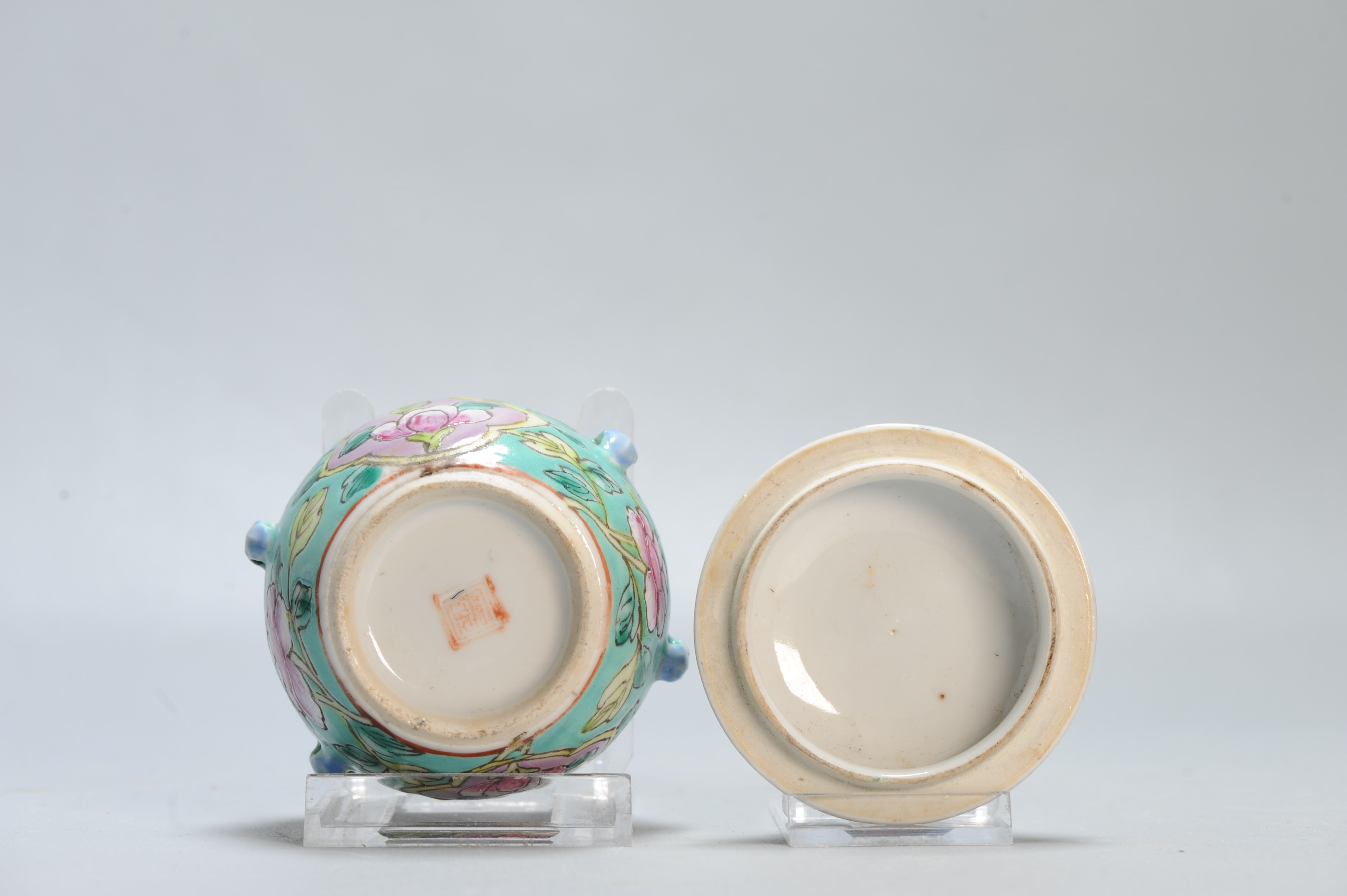 Antique 19c Chinese Porcelain Straits Kamcheng Tureen Miniature China - Image 3