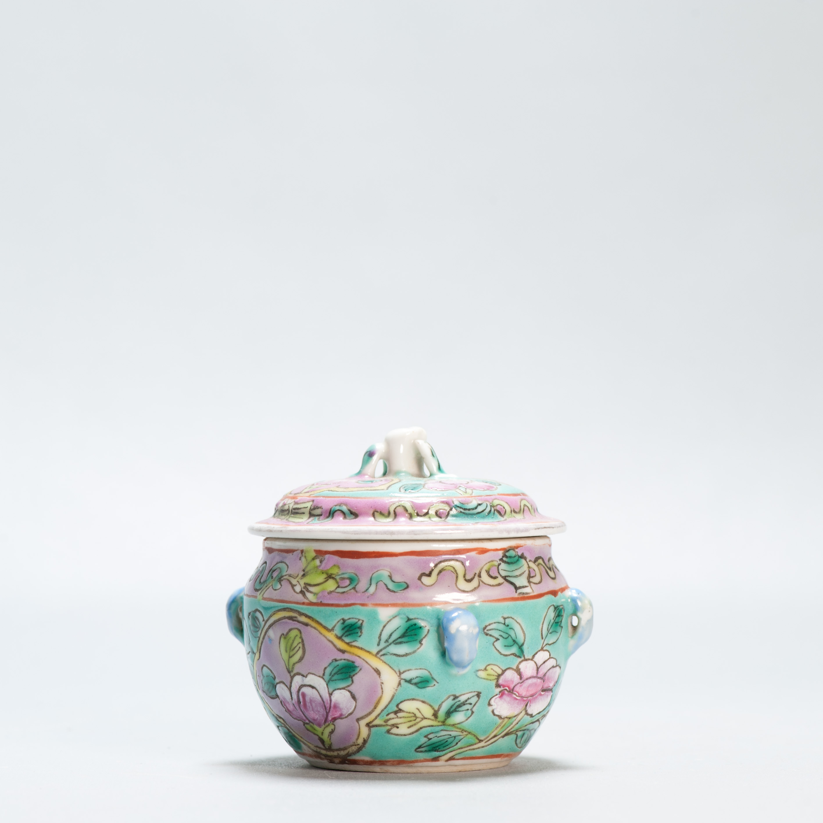Antique 19c Chinese Porcelain Straits Kamcheng Tureen Miniature China - Image 12