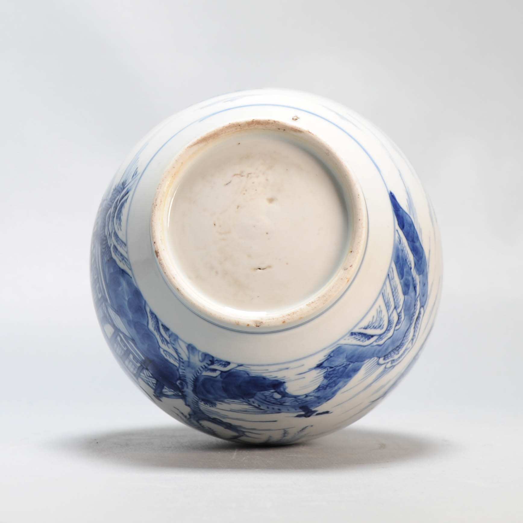 Antique 18/19C Chinese Porcelain Blue and white Vase Landscape Figural - Image 3