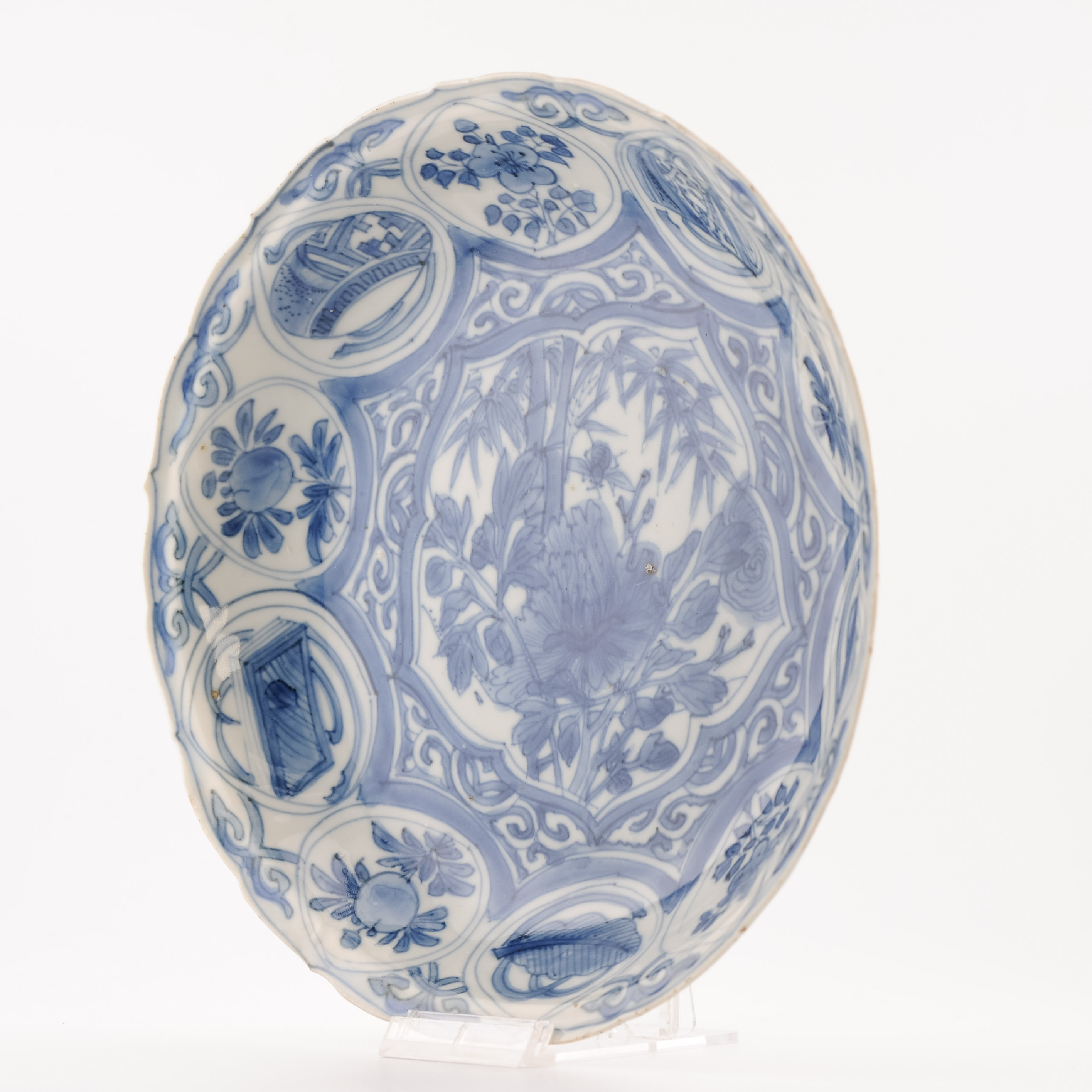 20.5CM Top Quality Wanli Antique Ming Period Chinese Porcelain Kraak Plate - Image 13