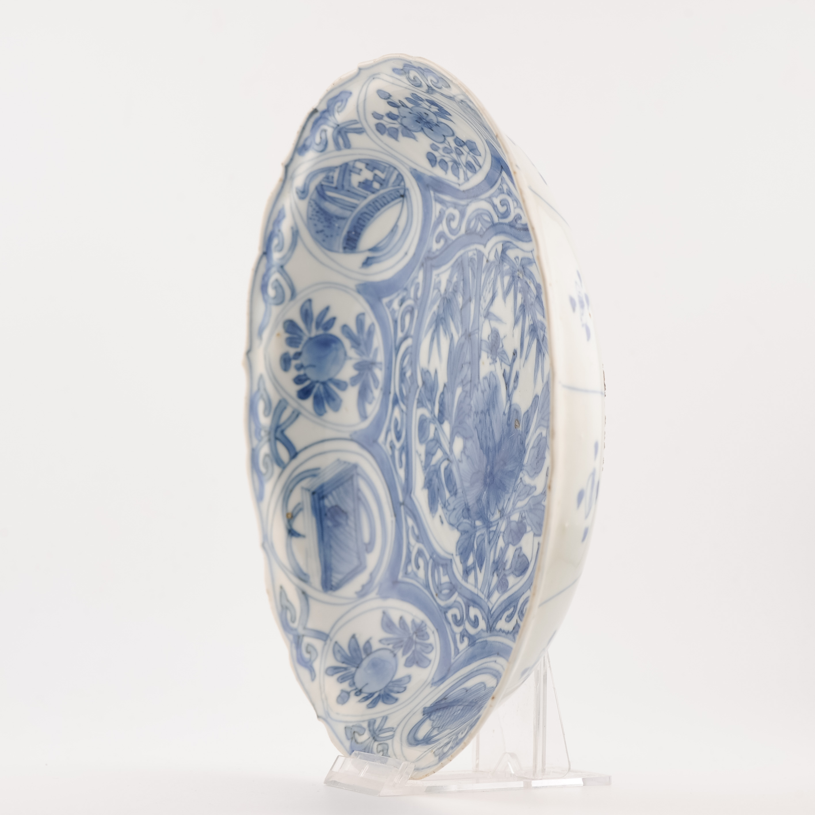 20.5CM Top Quality Wanli Antique Ming Period Chinese Porcelain Kraak Plate - Image 12