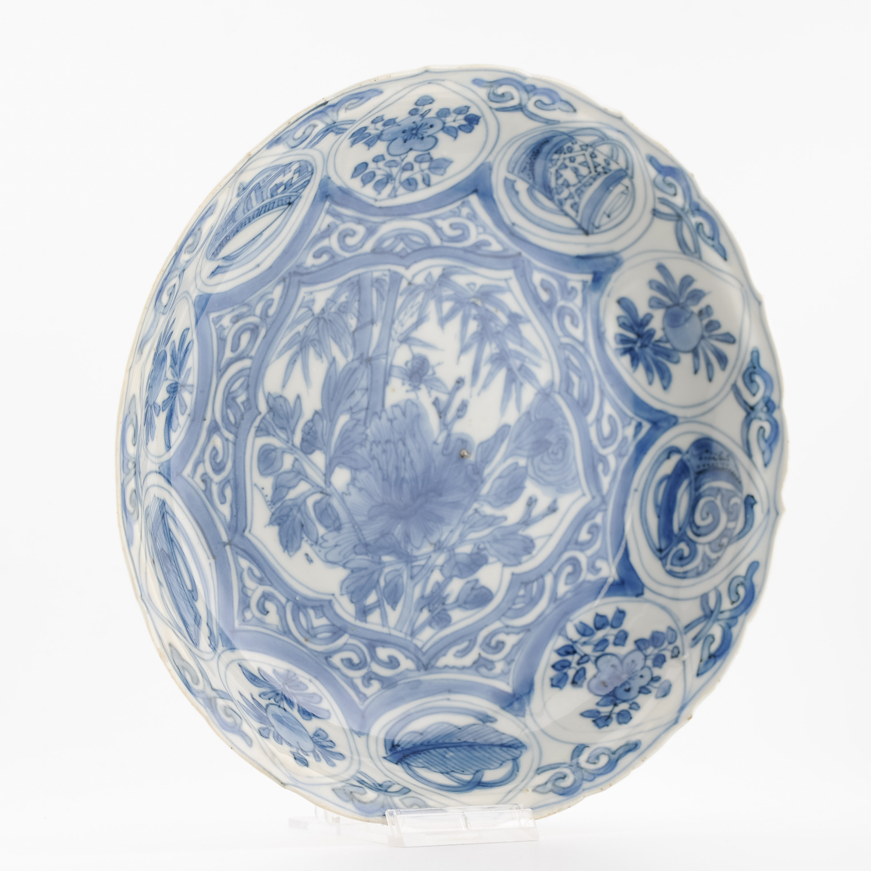 20.5CM Top Quality Wanli Antique Ming Period Chinese Porcelain Kraak Plate - Image 3