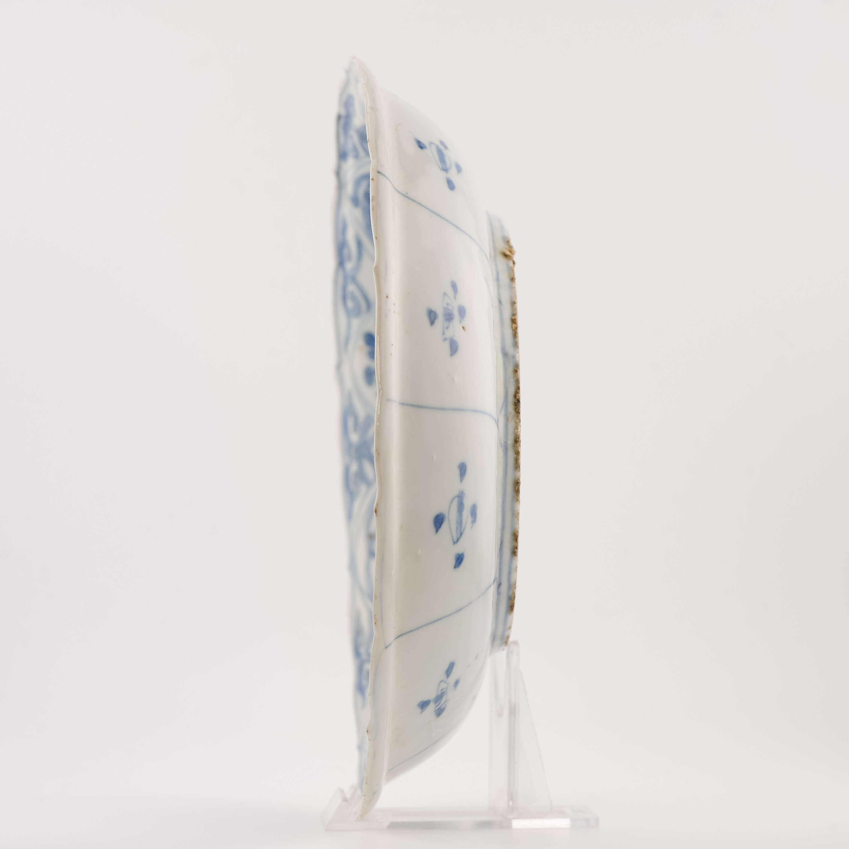 20.5CM Top Quality Wanli Antique Ming Period Chinese Porcelain Kraak Plate - Image 11
