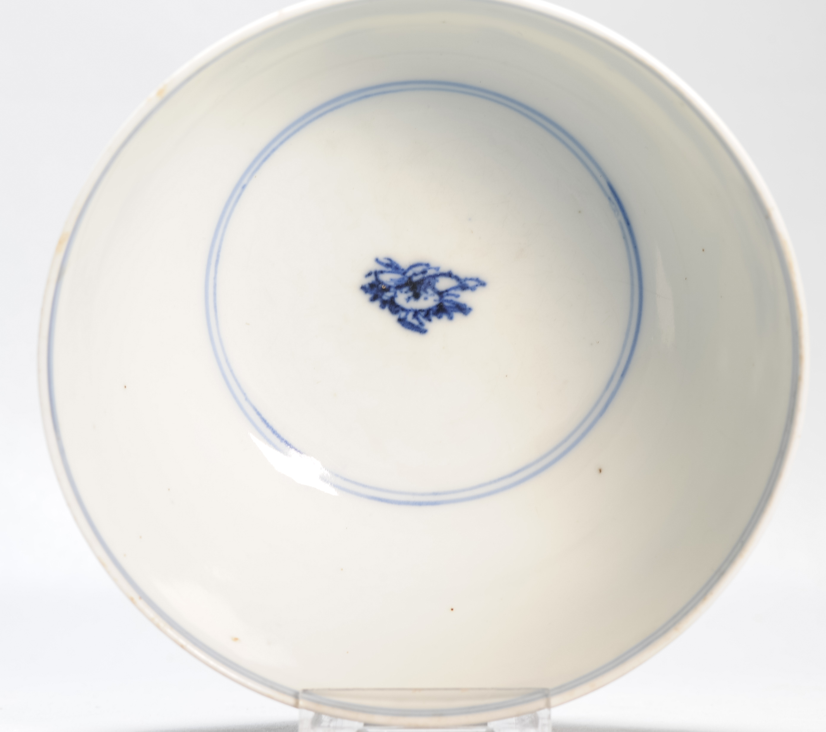 17c Antique Chinese Porcelain Blue and White Bowl Transitional Shunzhi Period Landscape - Image 13