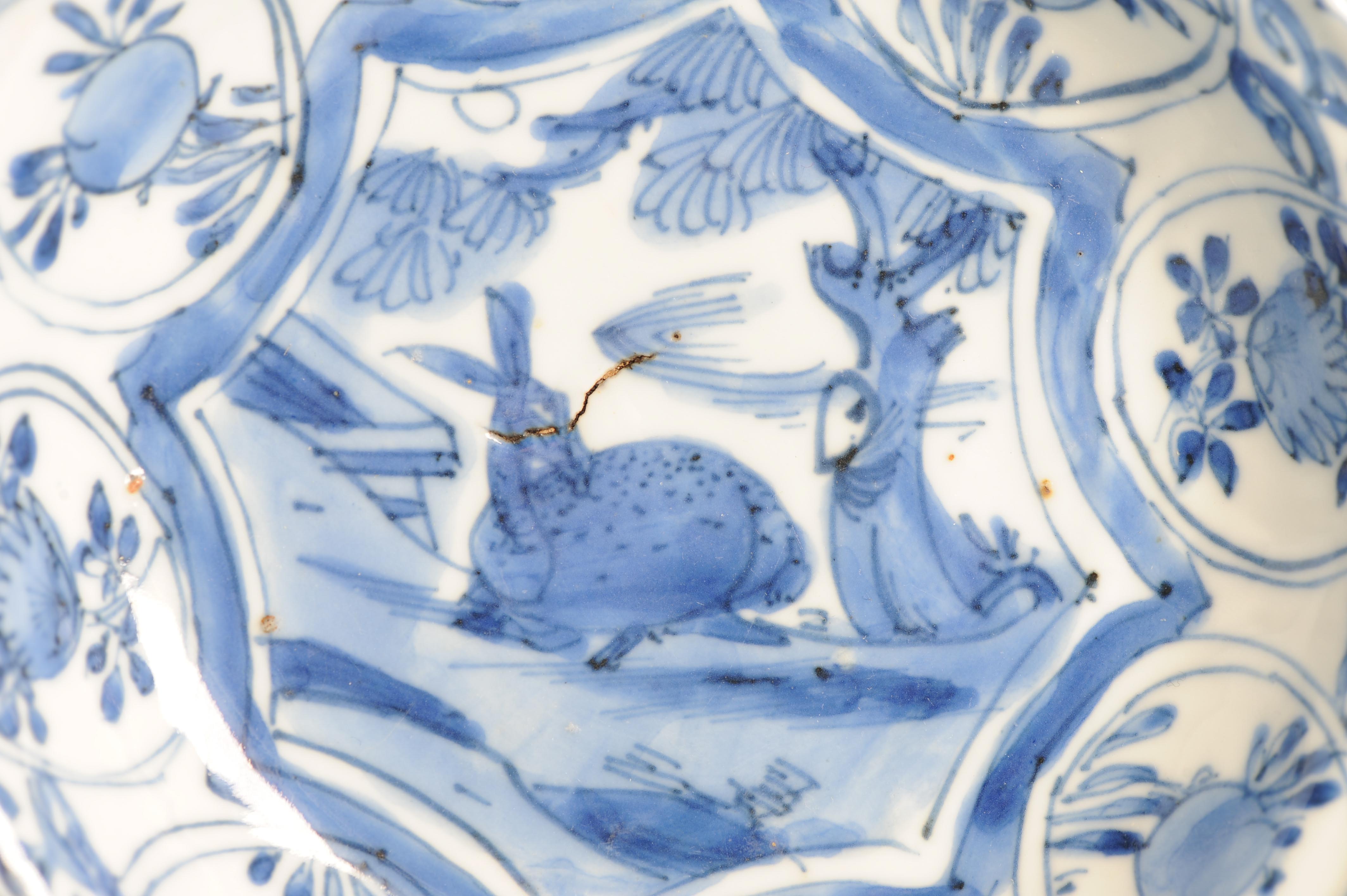 Top Quality Wanli Antique Ming Chinese Porcelain Kraak Plate SITTING DEER - Image 4