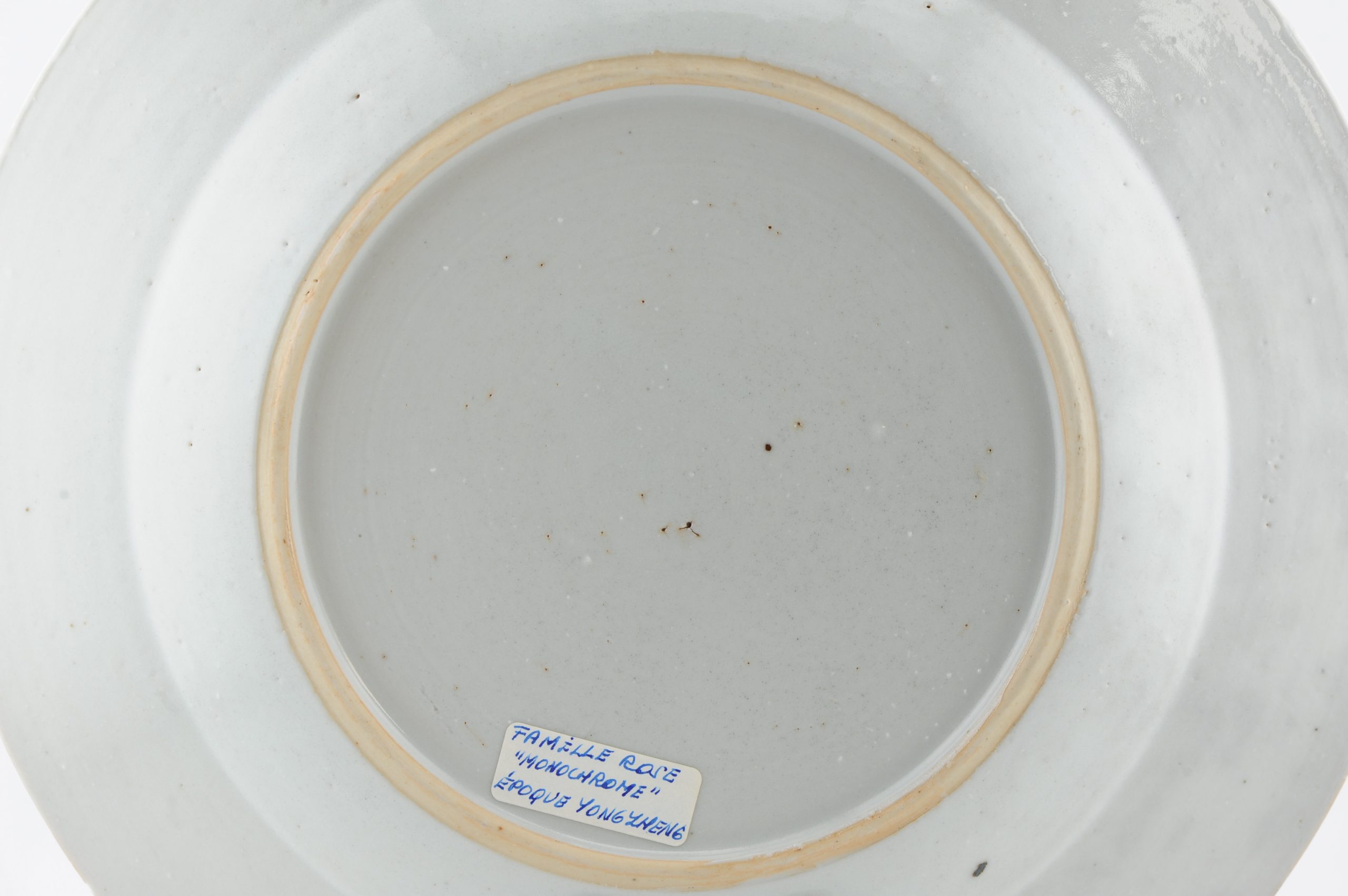 Antique 18C Chinese Porcelain Dish China Landscape Puce Rose Qianlong Period - Image 14