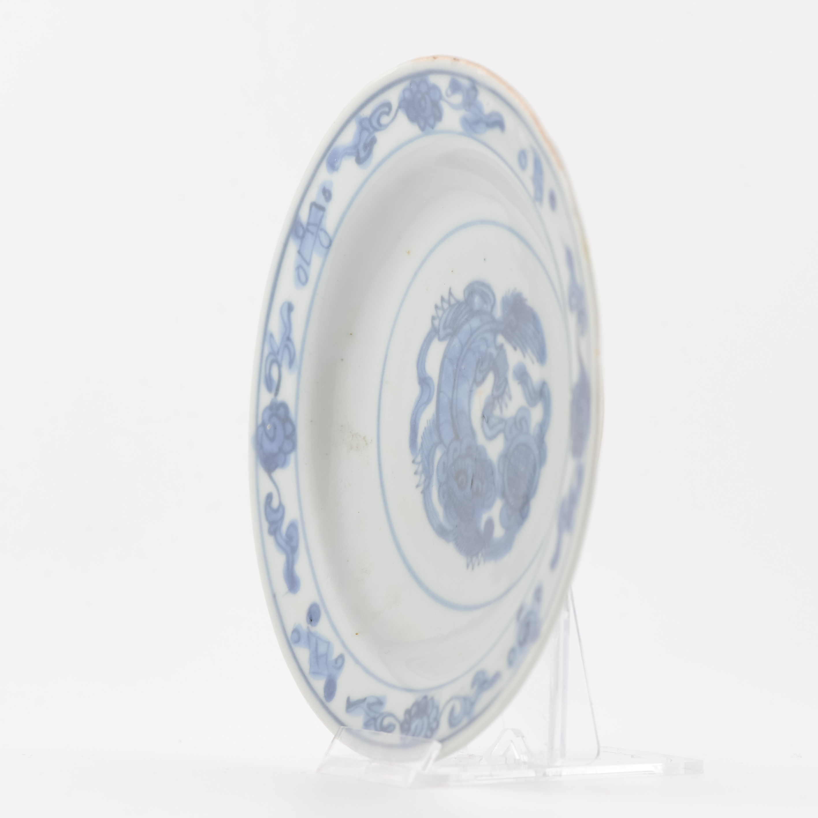 Antique Chinese 16th Century Zhengde Jiajing Foo Lion Plate Porcelain - Image 3