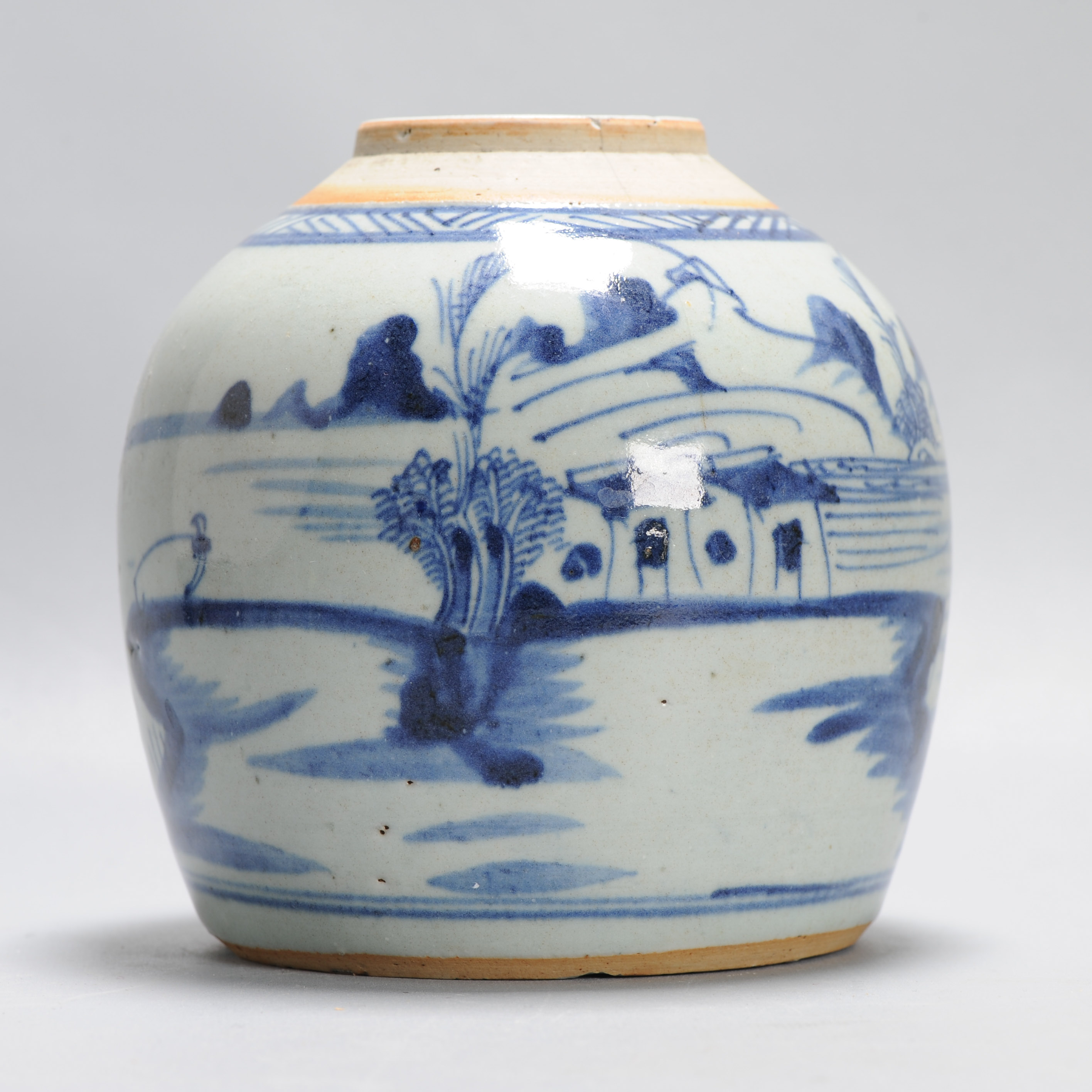 Antique Cantonese Ca 1850 Chinese Porcelain Ginger Jar China Canton - Image 3