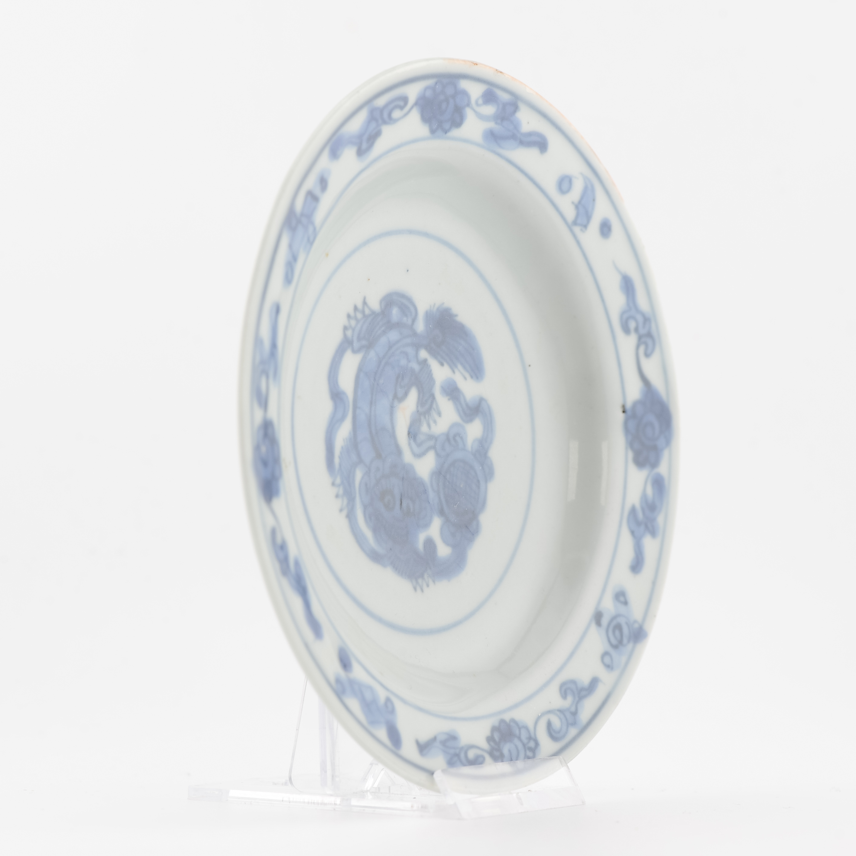 Antique Chinese 16th Century Zhengde Jiajing Foo Lion Plate Porcelain - Image 11