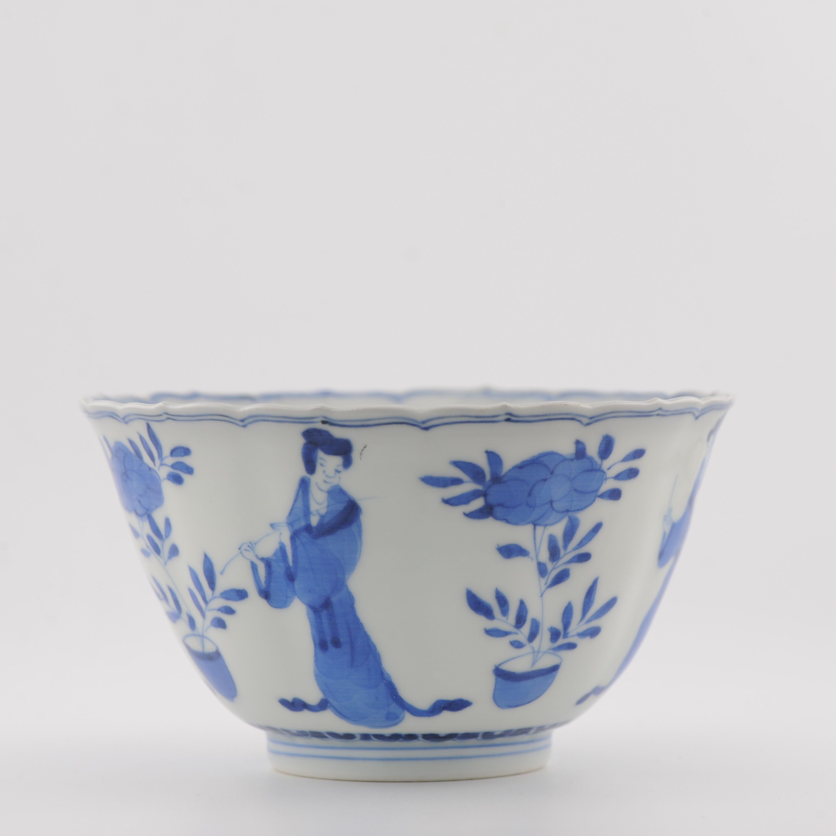 Antique Edo/Meiji Period 19th c Japanese Porcelain Bowl Kangxi Revival - Image 12