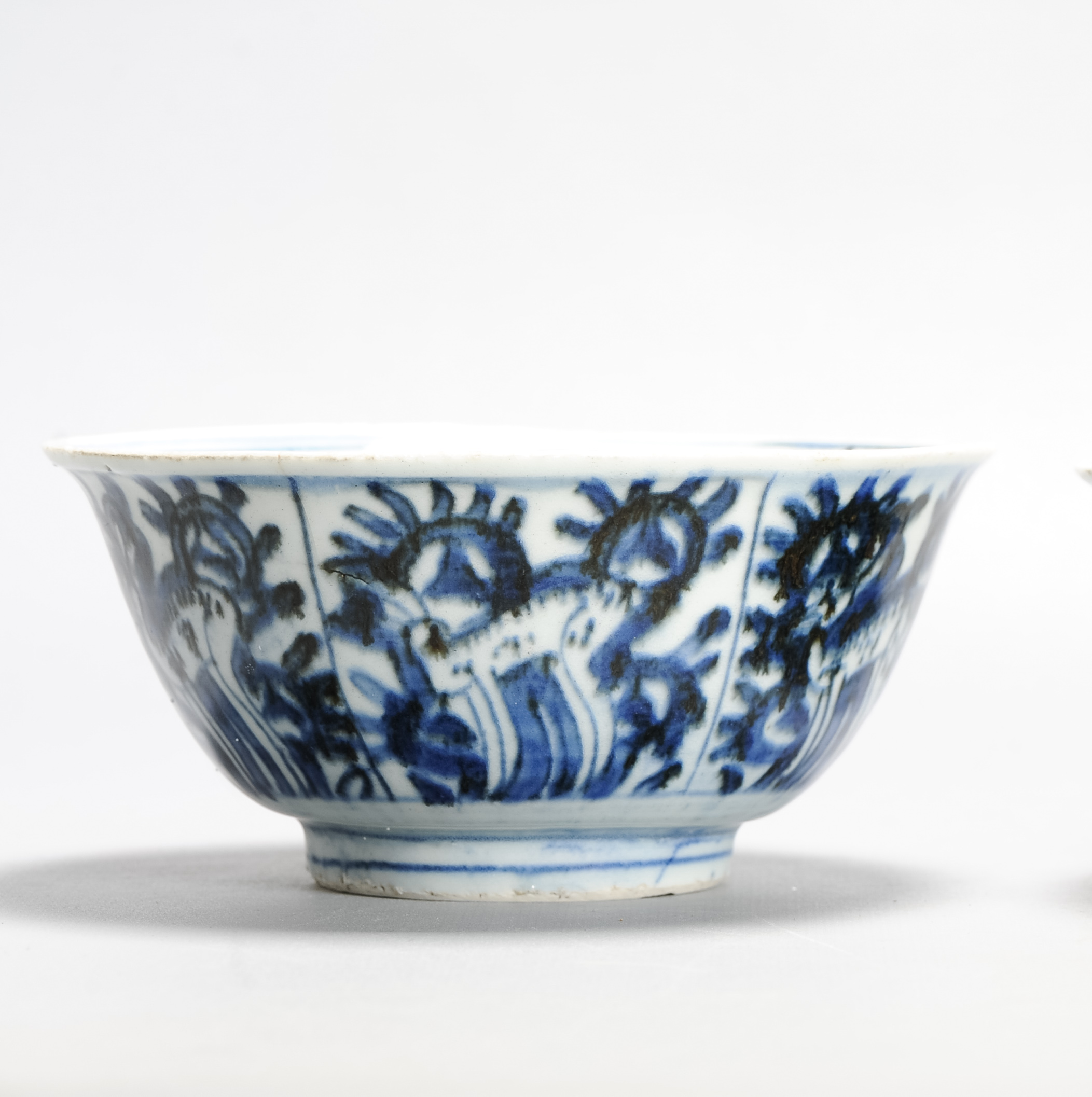 Antique Chinese Ming period Kraak Bowl Deer Wanli or Tianqi Period - Image 5