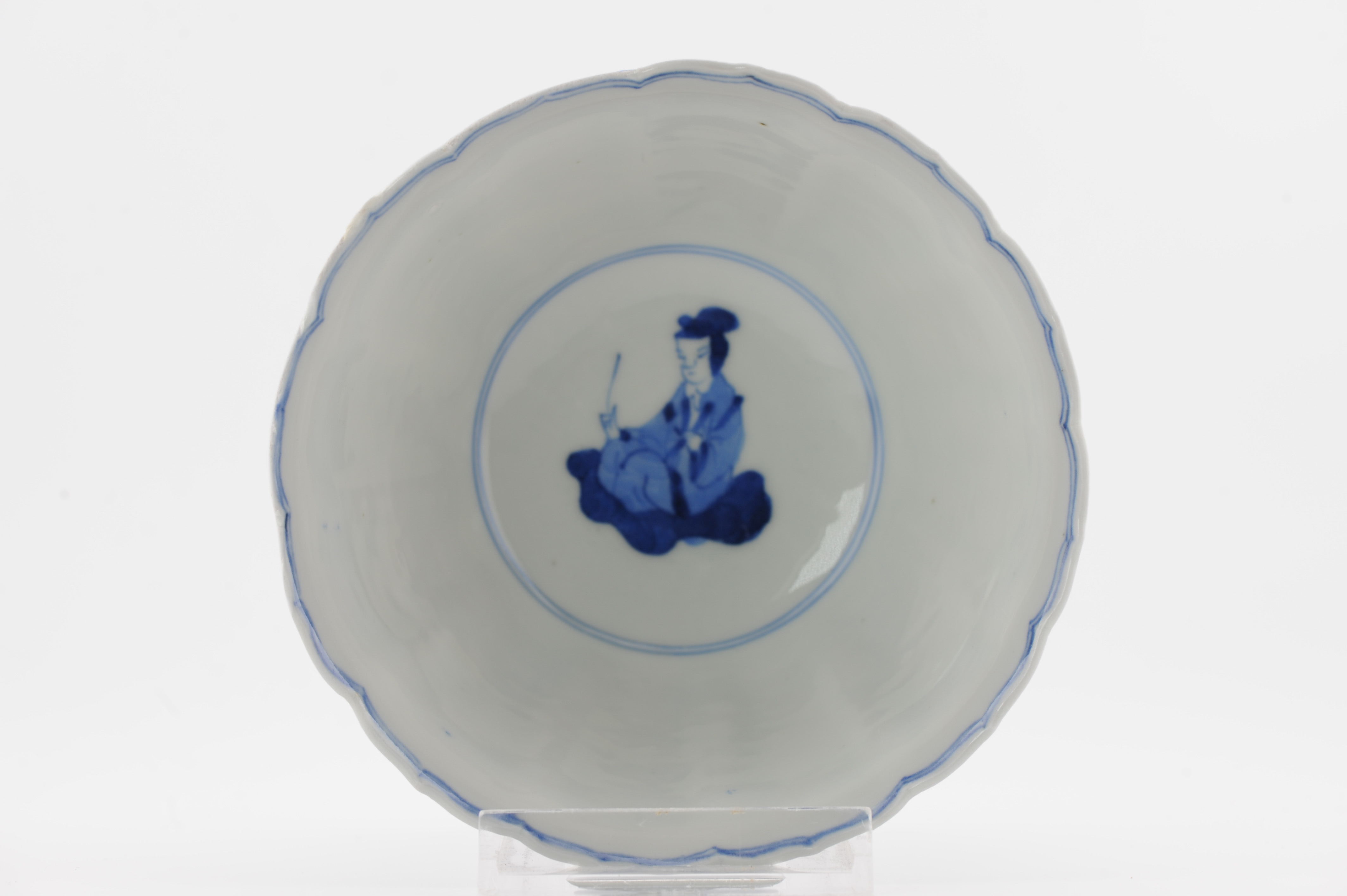 Antique Edo/Meiji Period 19th c Japanese Porcelain Bowl Kangxi Revival - Image 17