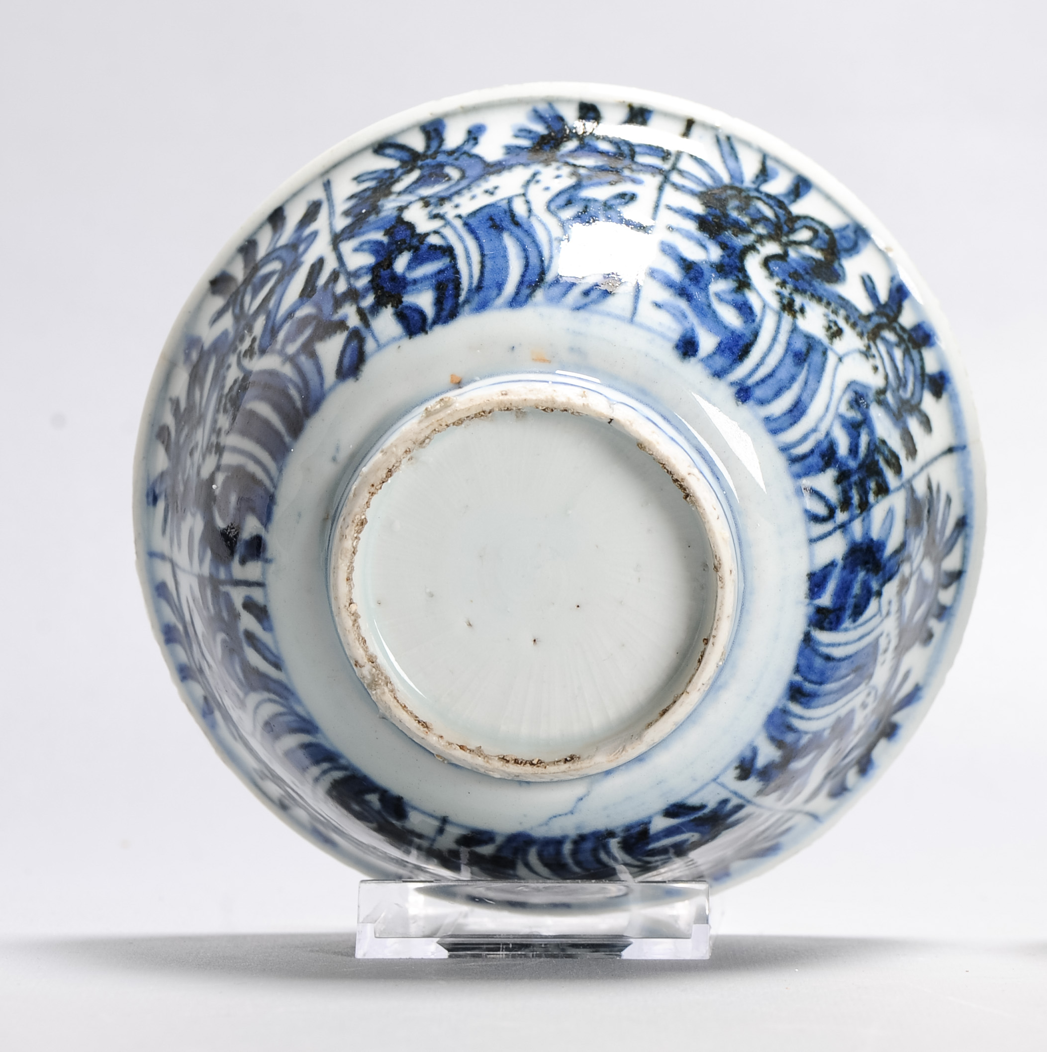 Antique Chinese Ming period Kraak Bowl Deer Wanli or Tianqi Period - Image 2
