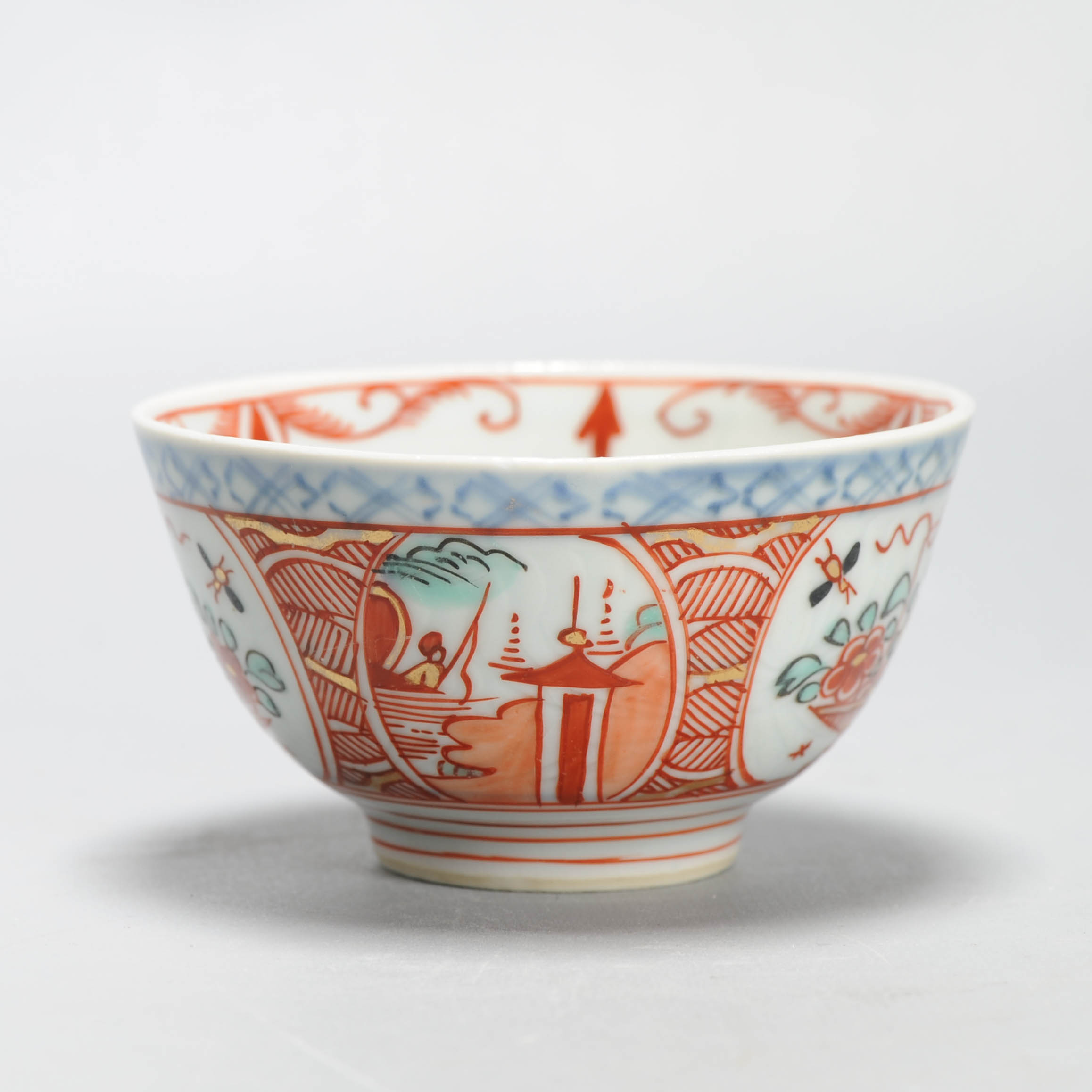 Large Antique Kangxi 18C Chinese Porcelain Teapot + Bowl Polychrome Figural - Image 18
