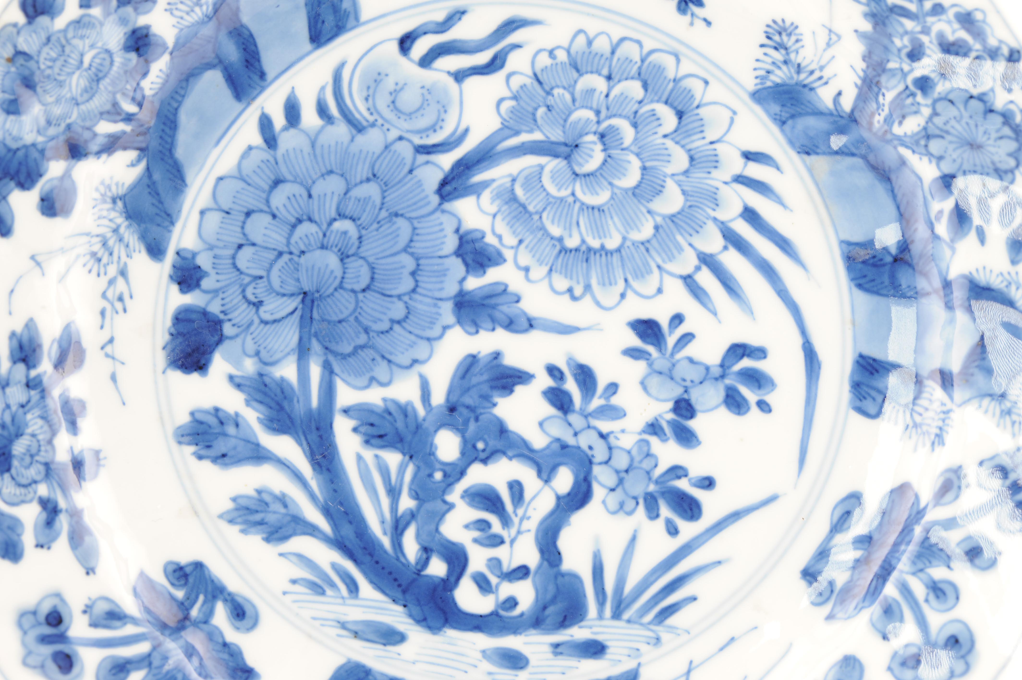 Antique 1680-1700 Chinese Porcelain Plate Kangxi Blue Marked Base - Image 2