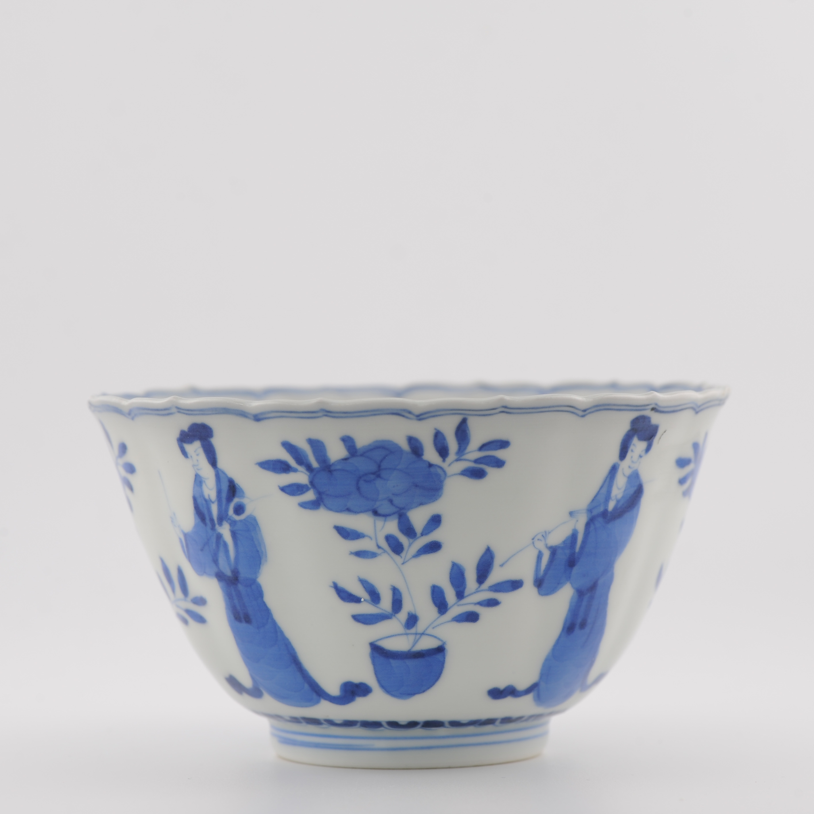 Antique Edo/Meiji Period 19th c Japanese Porcelain Bowl Kangxi Revival - Image 14