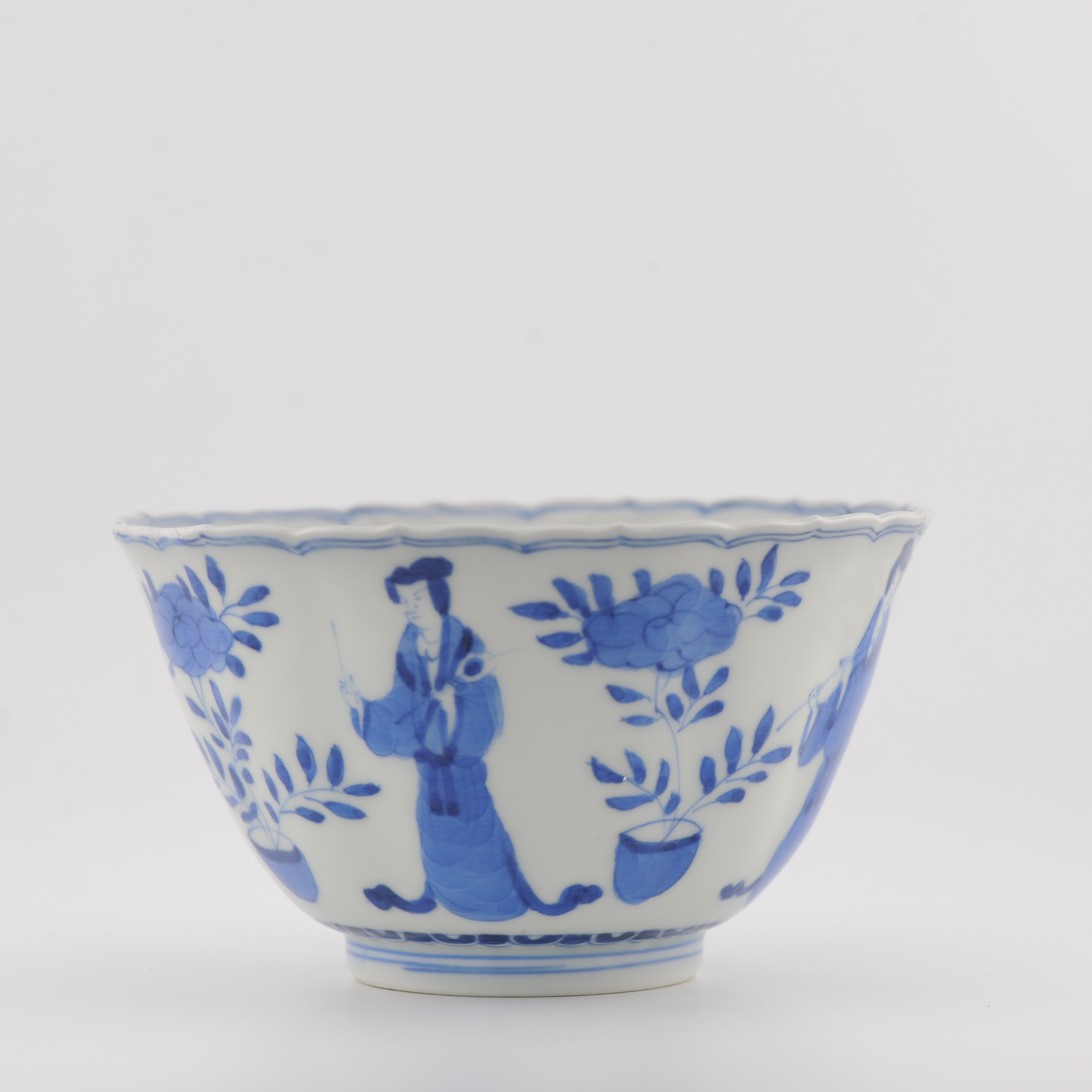 Antique Edo/Meiji Period 19th c Japanese Porcelain Bowl Kangxi Revival - Image 5