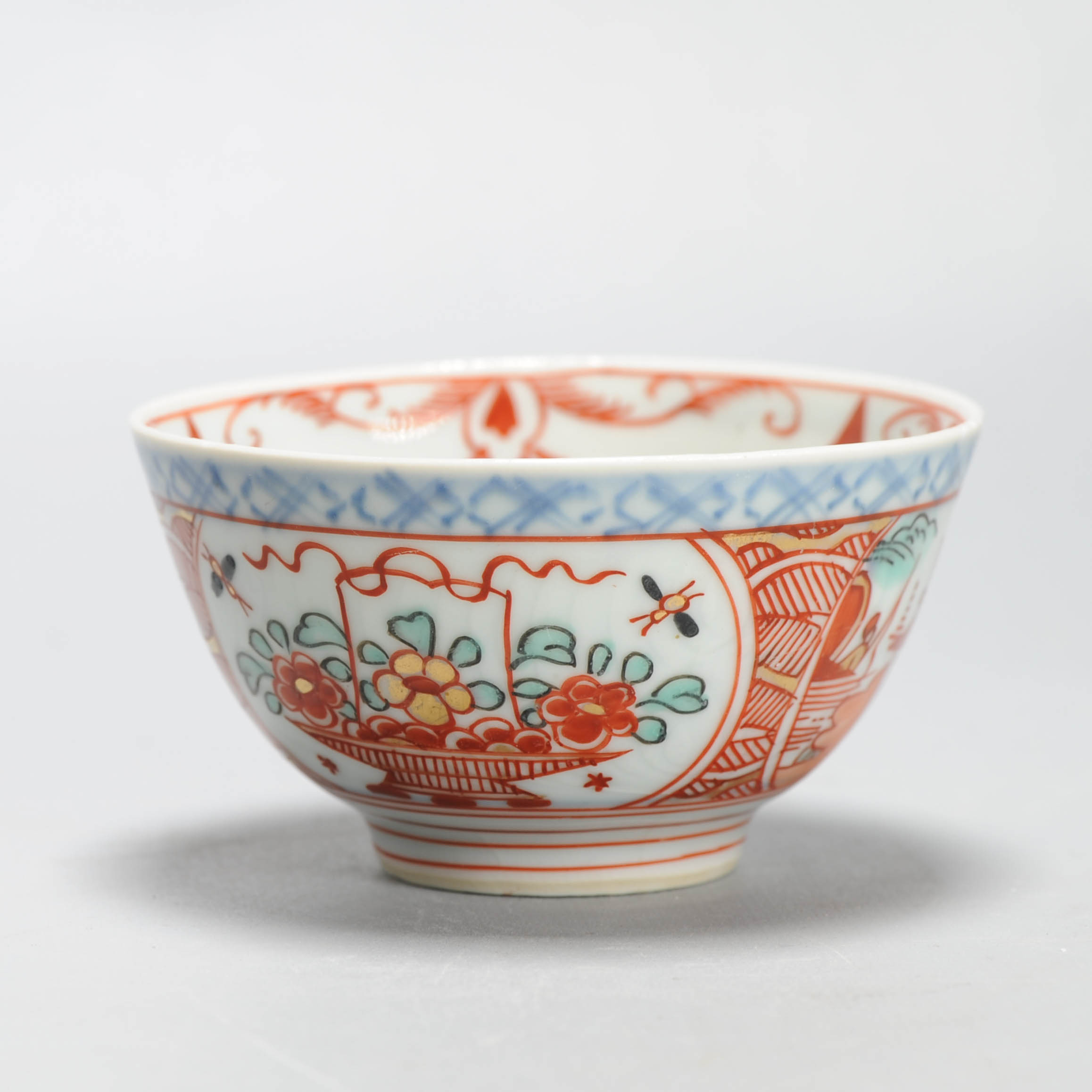 Large Antique Kangxi 18C Chinese Porcelain Teapot + Bowl Polychrome Figural - Image 19