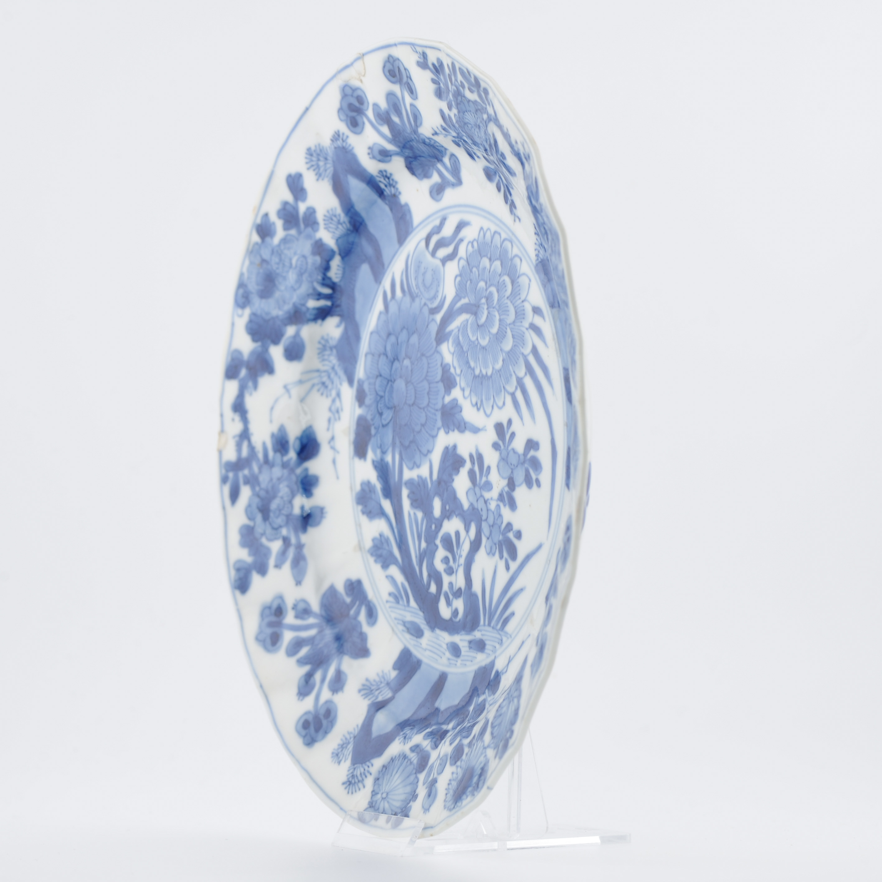 Antique 1680-1700 Chinese Porcelain Plate Kangxi Blue Marked Base - Image 12
